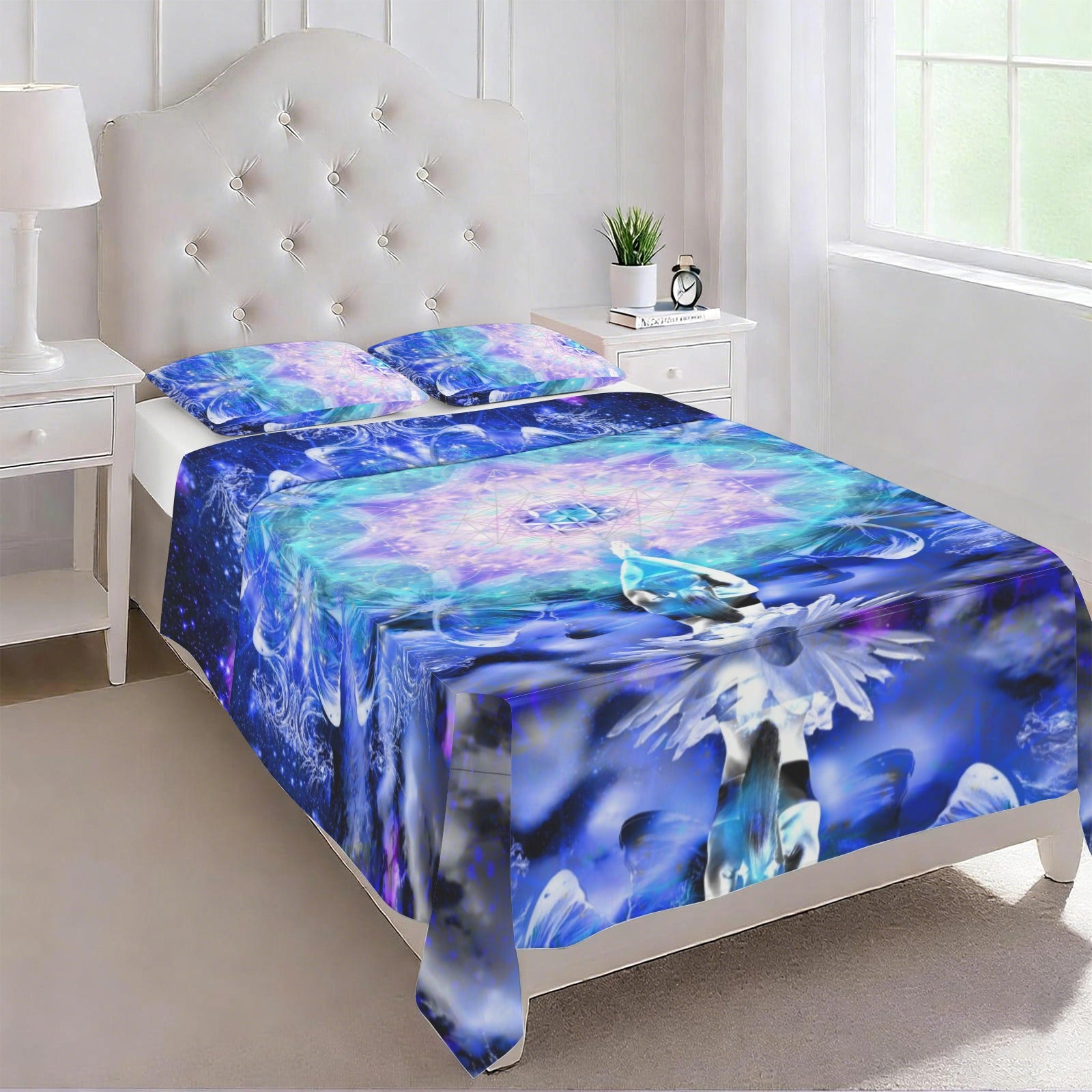 Amen Jin's Katerina's Eros & Psyche Metamorphosis Meditations 3-Piece Bedding Set (Bed Sheet + Pillowcases)  | Ships from USA