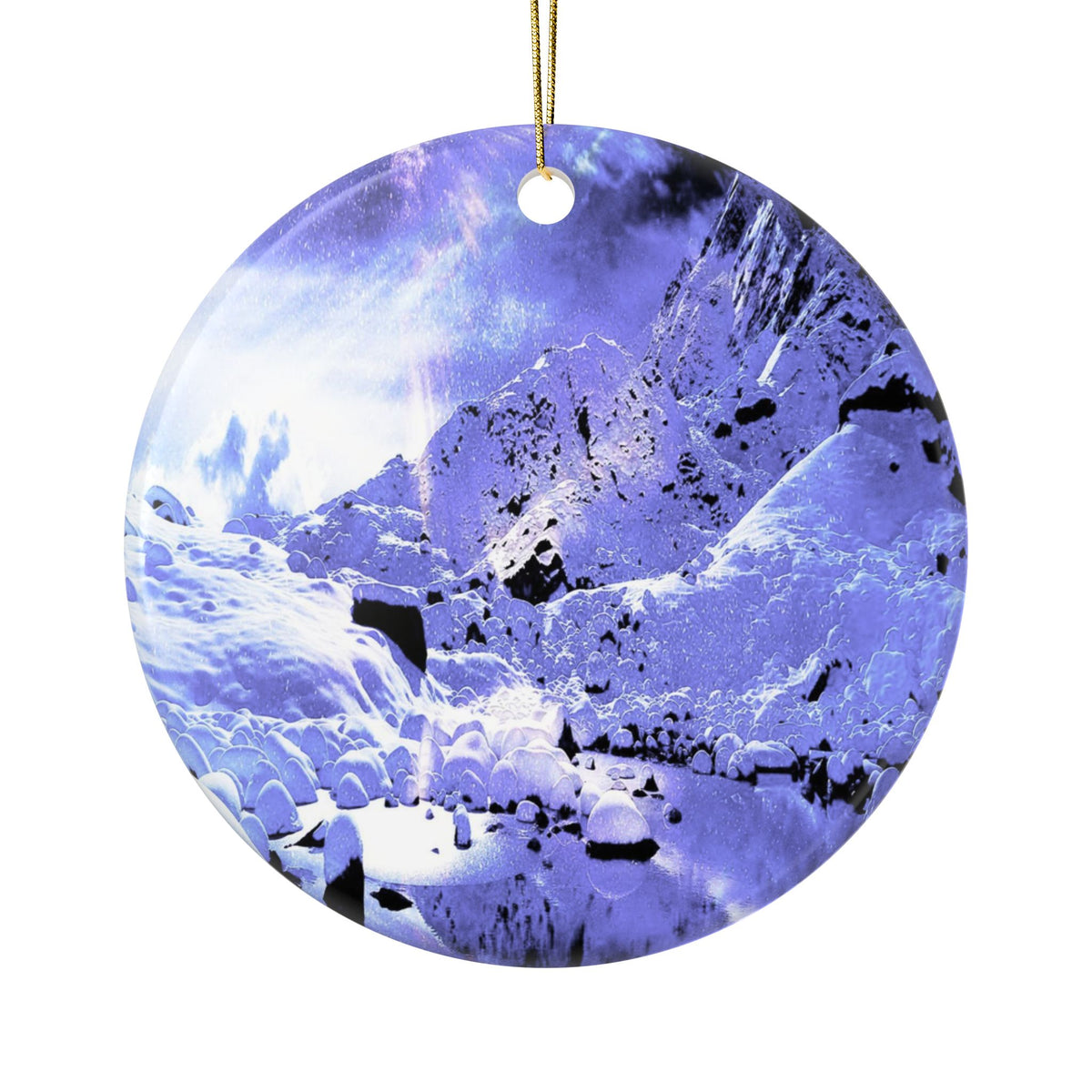Yule Night Dreams Ceramic Ornaments, 2-Side Print