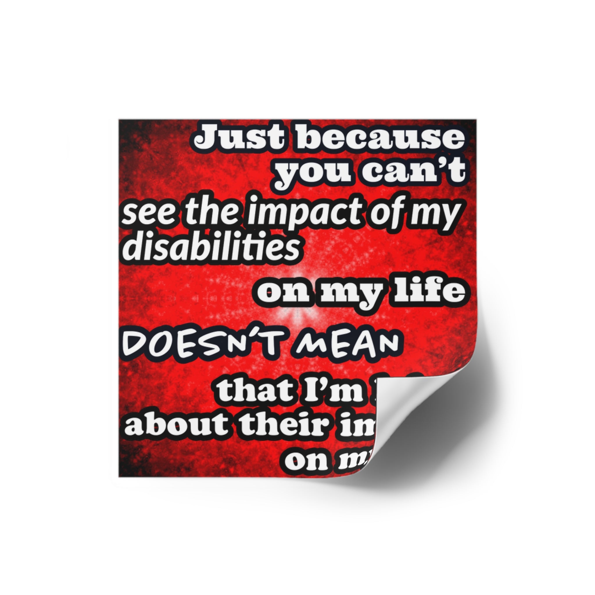 Katerina's Battle Symphony Desires 2024 "Just Because You Can't" Square Stickers, Indoor\Outdoor
