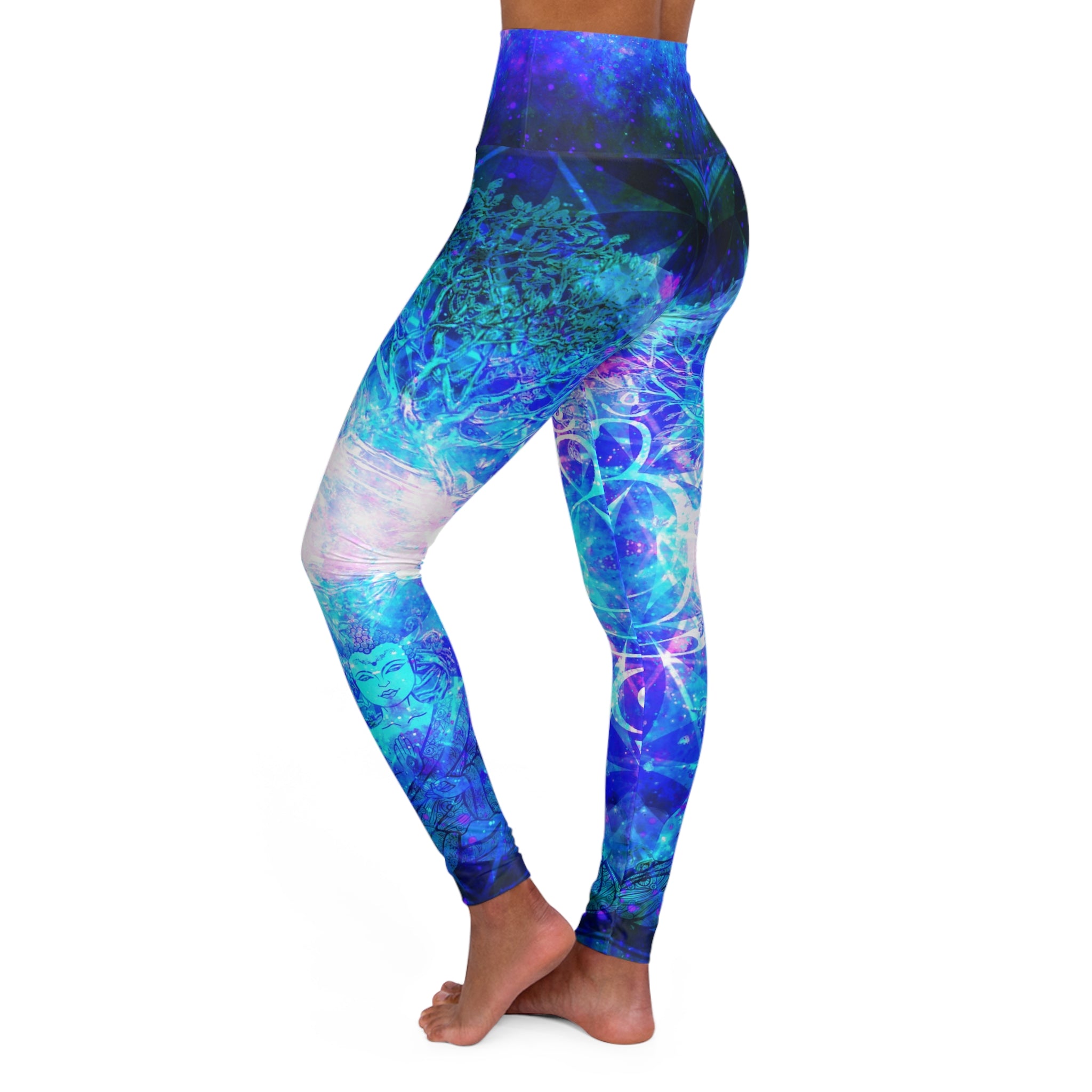 Amen Jin's Memories of Yesterday Buddha Meditations High Waisted Yoga Leggings