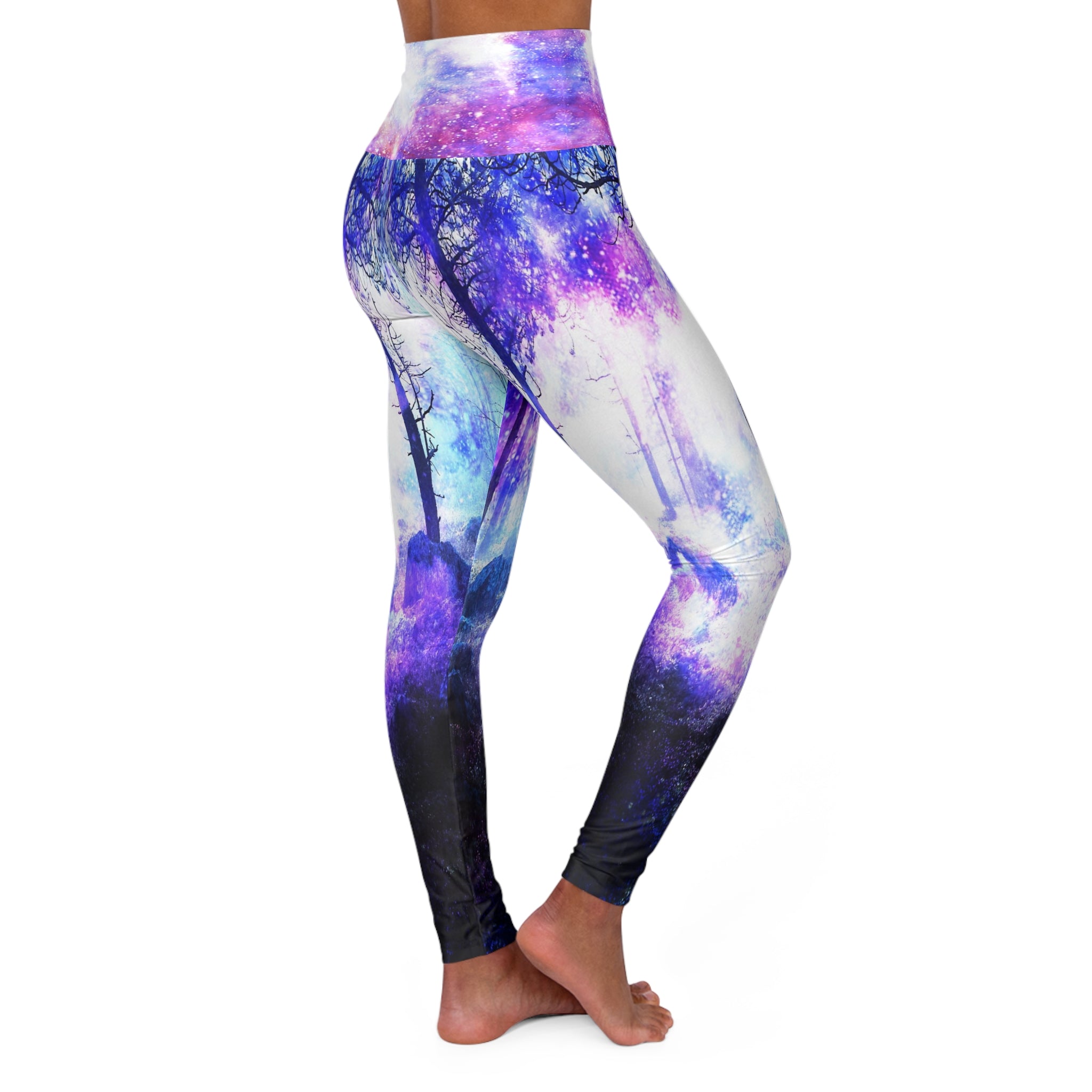 Rainbow Universe Mystic Night Dreams High Waisted Yoga Leggings