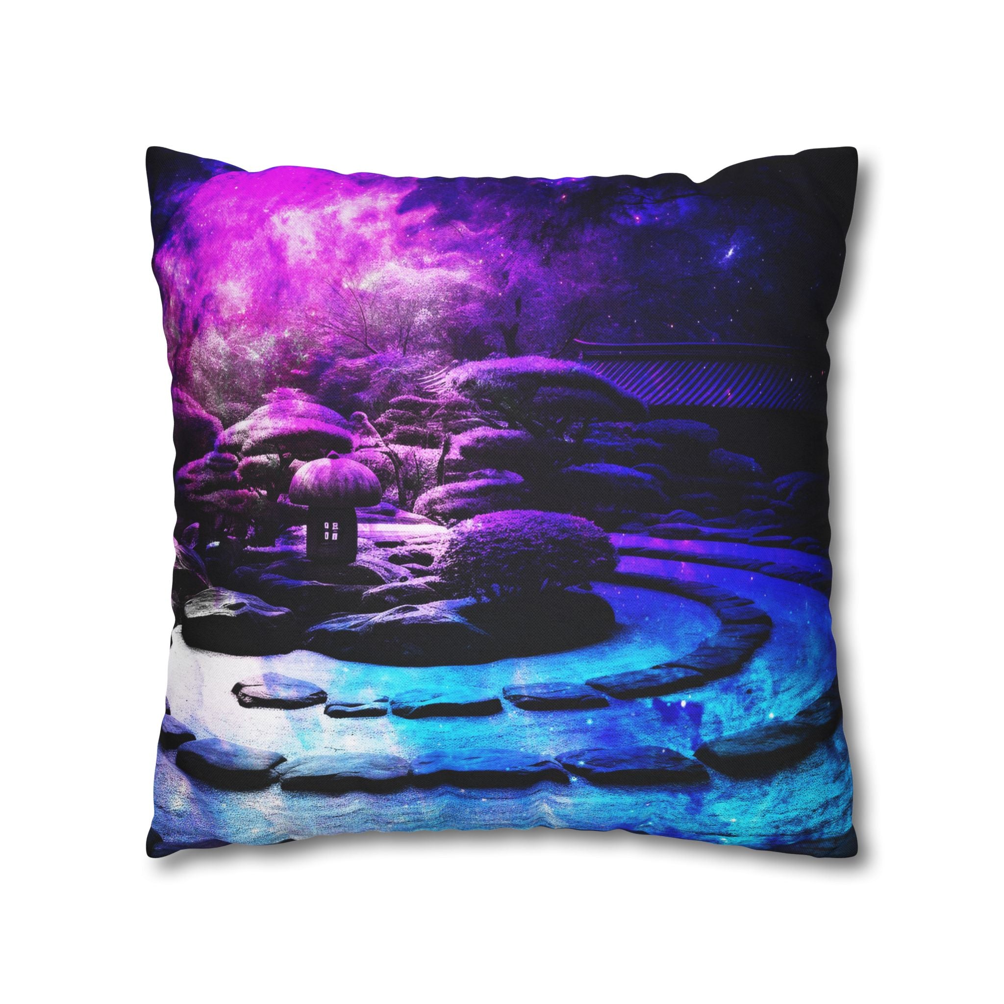 Creation's Heaven Tranquil Garden Dreams Spun Polyester Square Pillow Case