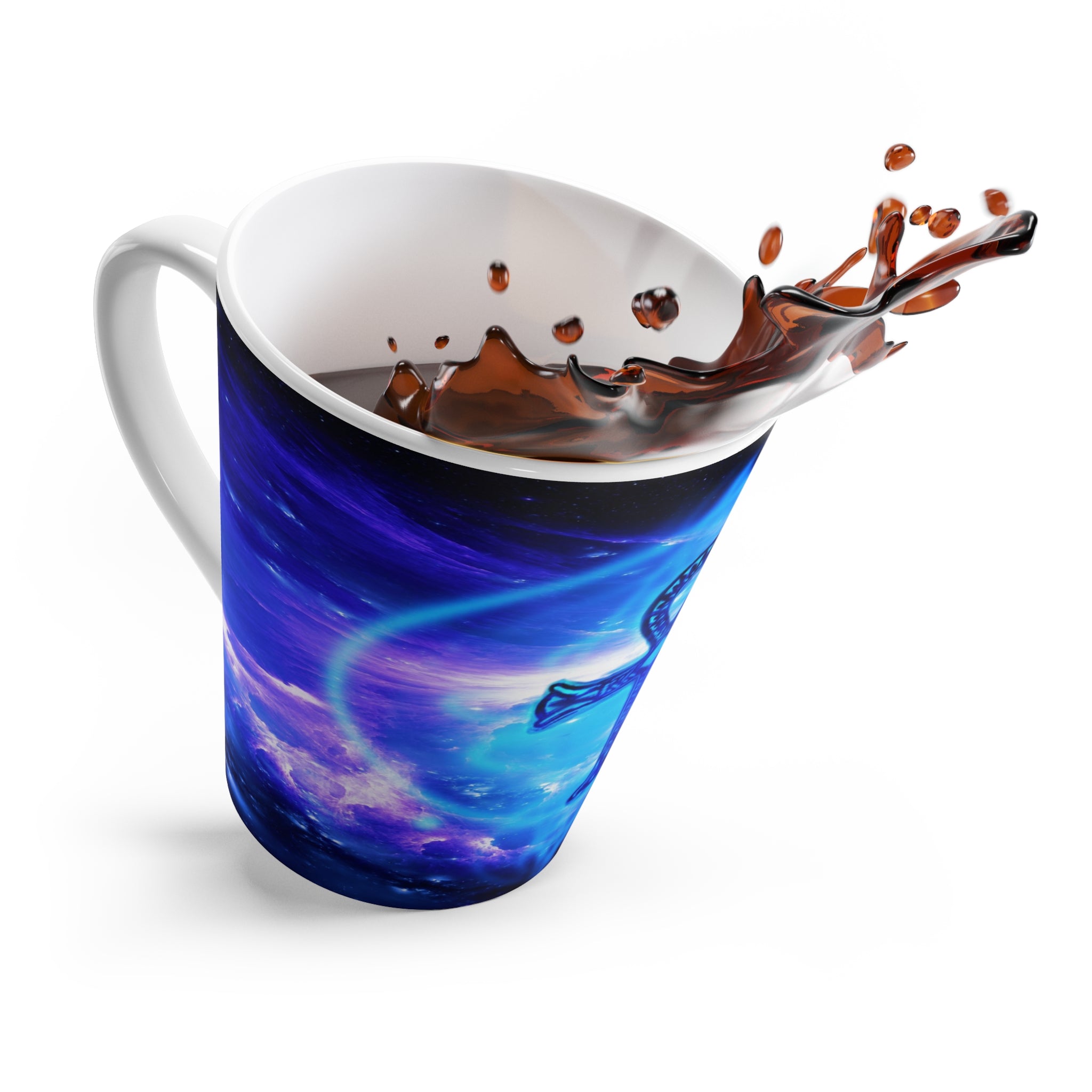 Amethyst Sapphire Ankh Dreams Latte Mug