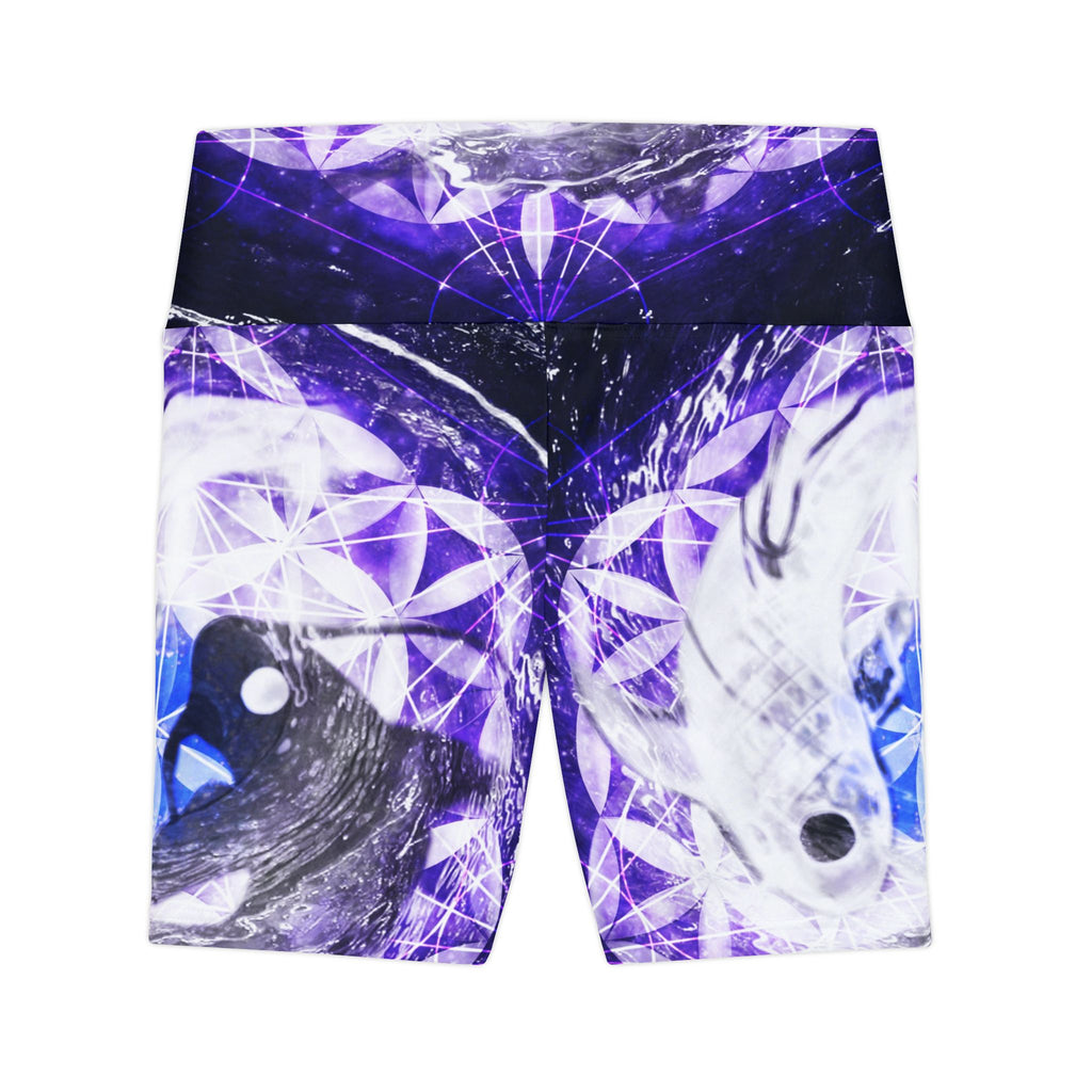 Katerina's Dragon's Eye Desires Koi Meditations Women's Workout Shorts
