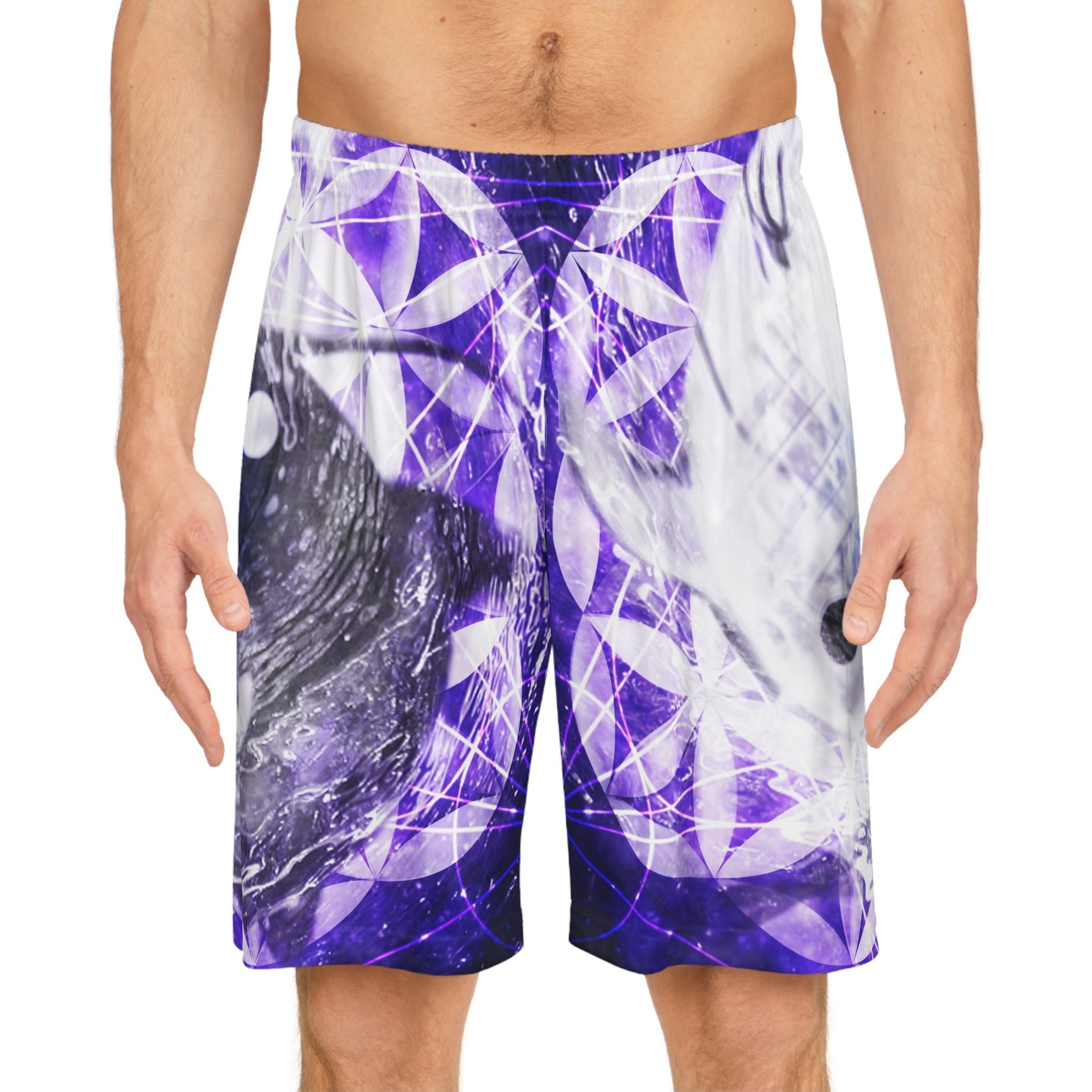 Katerina's We Will Go Home Koi Meditations Basketball Shorts