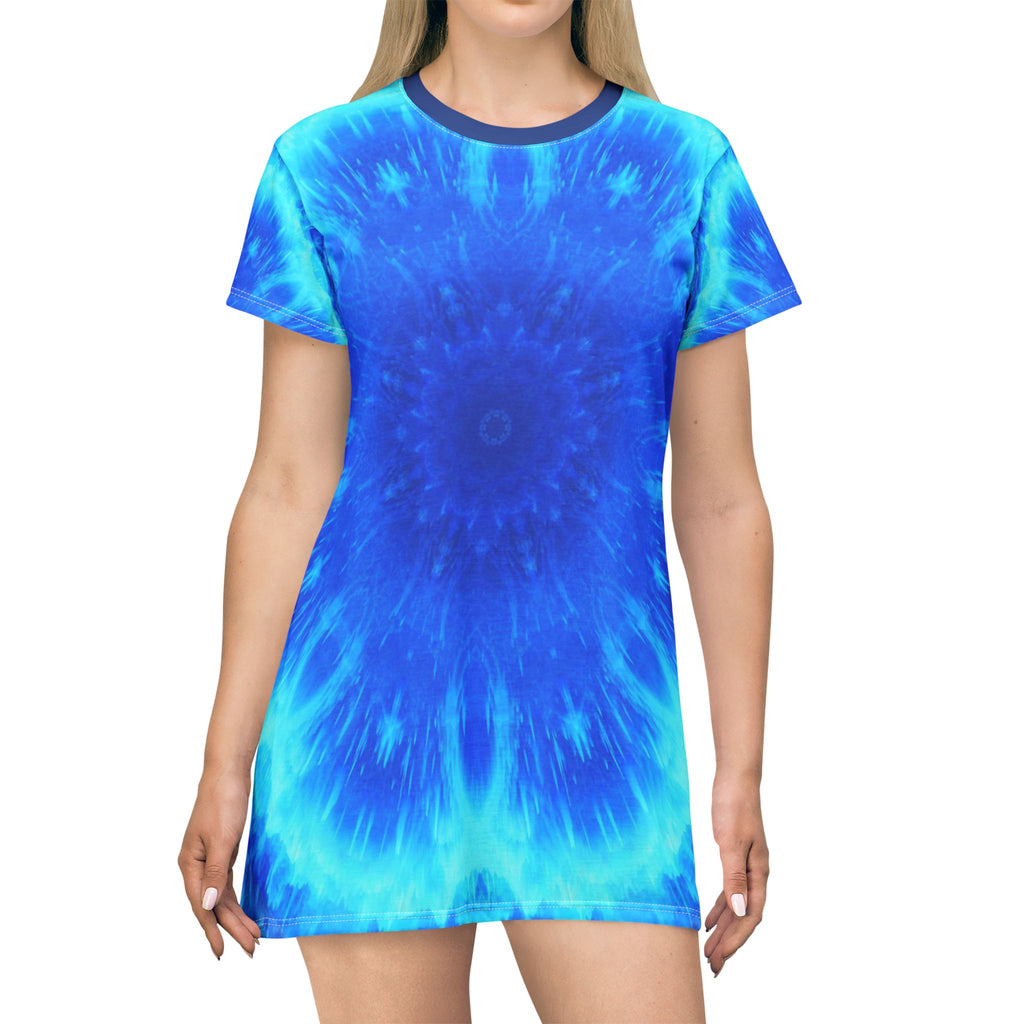 Amen Jin's Blue Fire Desires T-Shirt Dress