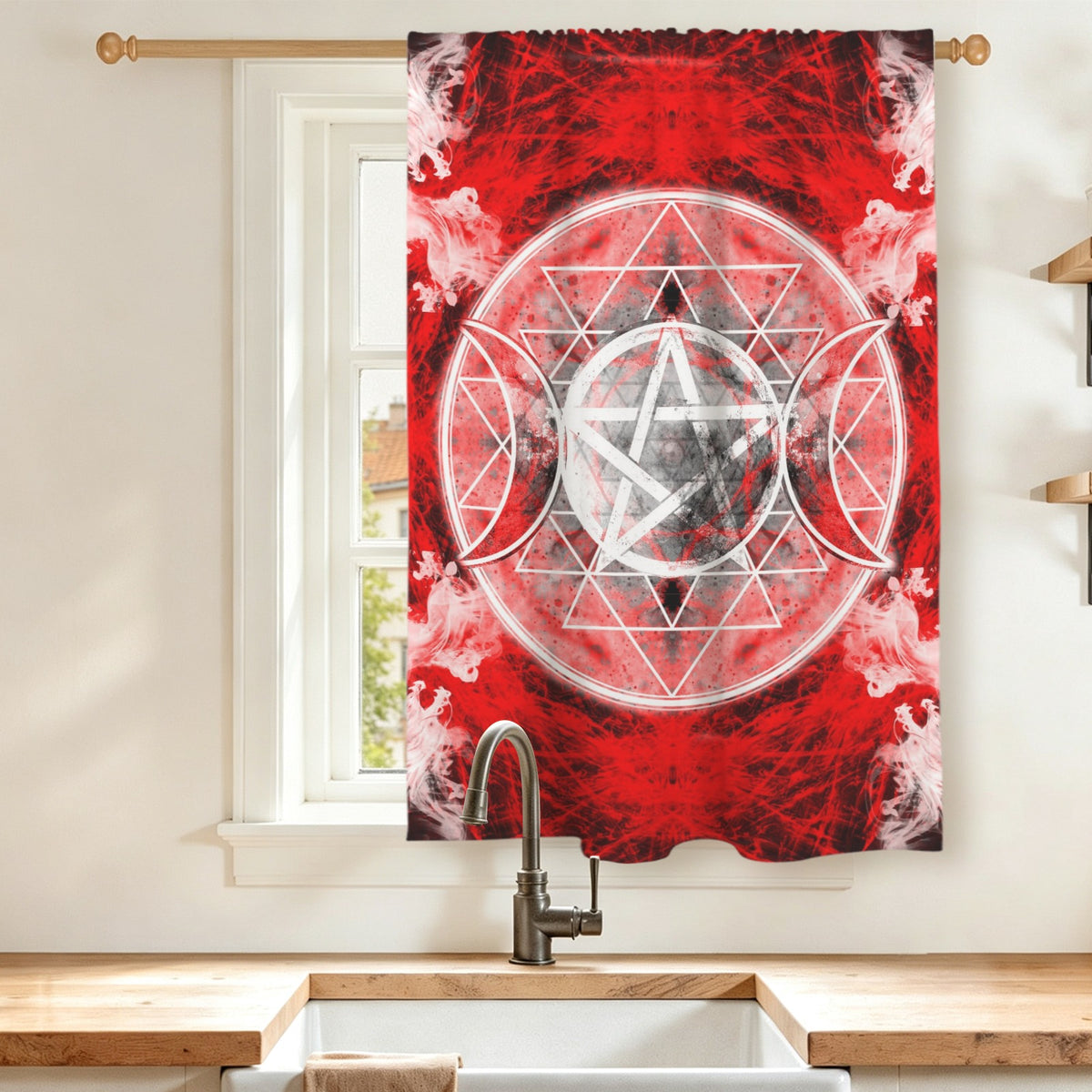 Katerina's Waiting for Hello Triple Goddess Meditations Window Curtain 27.6" x 39.4" ( 1 Piece ) | Ships from USA