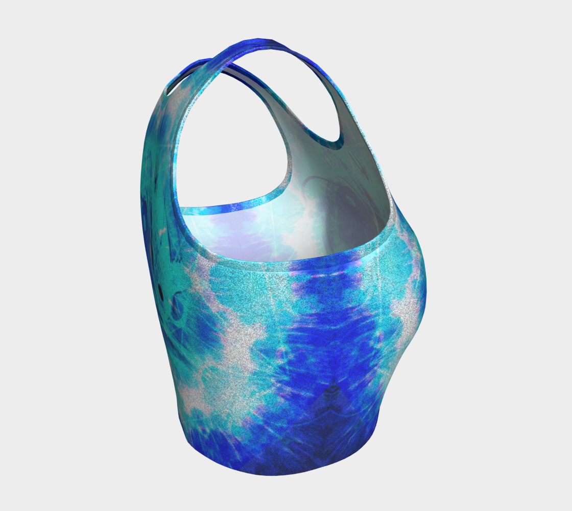 Amen Jin's Blue Sun Koi Meditations Athletic Crop Top