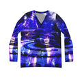 Amethyst Sapphire Tranquil Garden Dreams Women's Long Sleeve V-neck Shirt