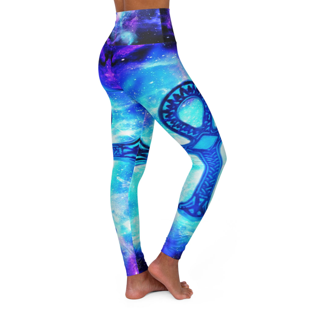 Mystic Ankh Dreams High Waisted Yoga Leggings