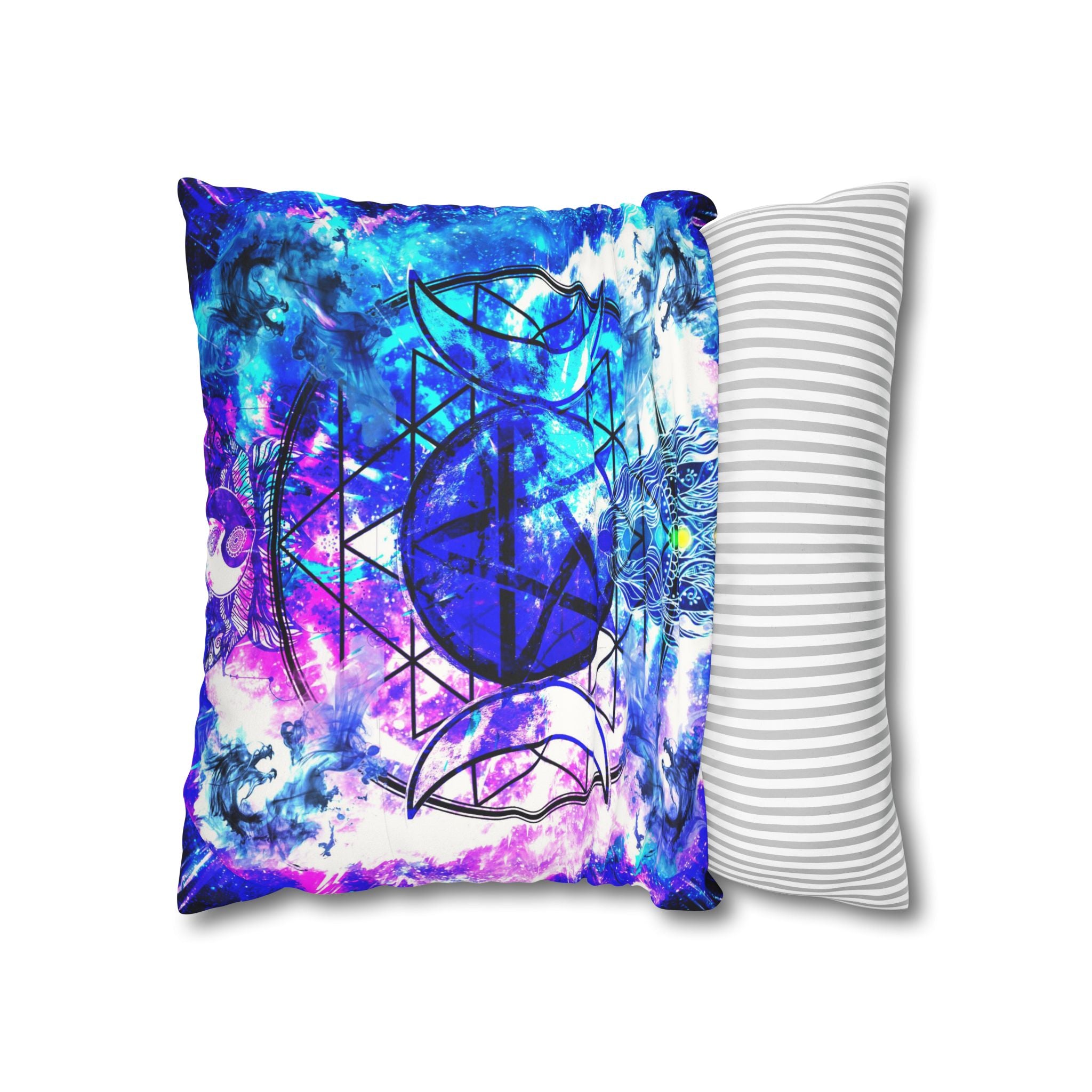 Creation's Magickal Awakening Meditations Faux Suede Square Pillow Case