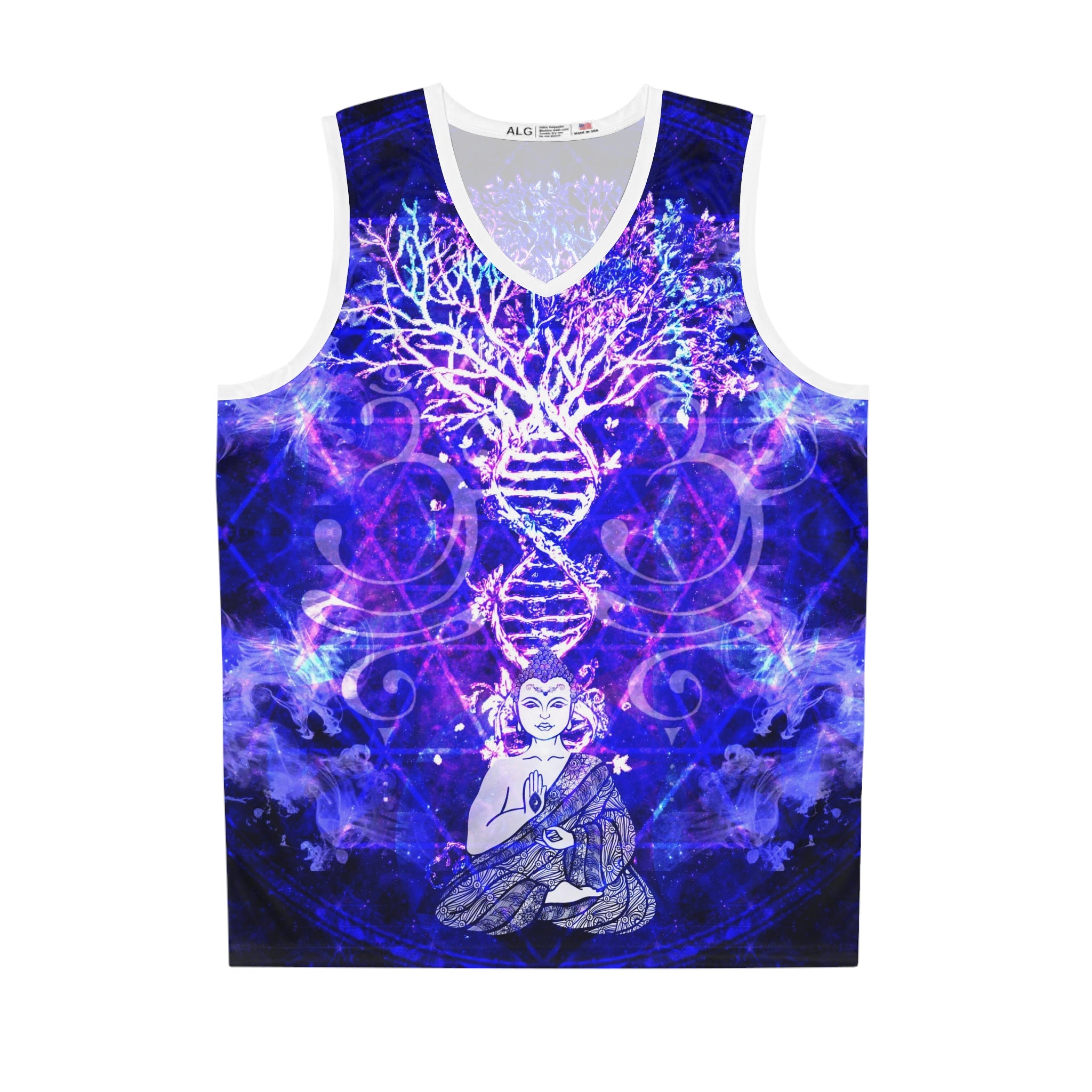 Katerina's Dragon's Eye Buddha Meditations Basketball Jersey