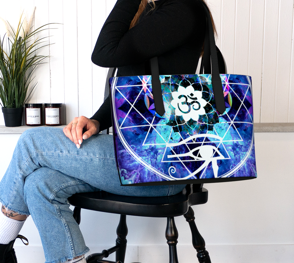 Amen Jin's Dragon's Gate Desires Fairy Om Meditations Vegan Leather Tote Bag