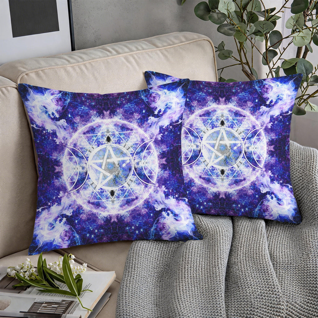 Amen Jin's Katerina's Dracularian Dragoness Triple Goddess Meditations Custom Pillow Cases 18" x 18" (2-Pack) | Ships from USA