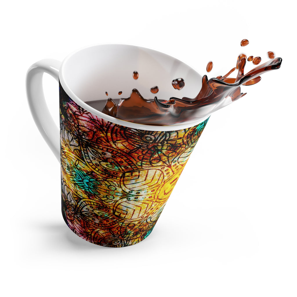 Amen Jin's Desire to Breathe Again Om Meditations Latte Mug