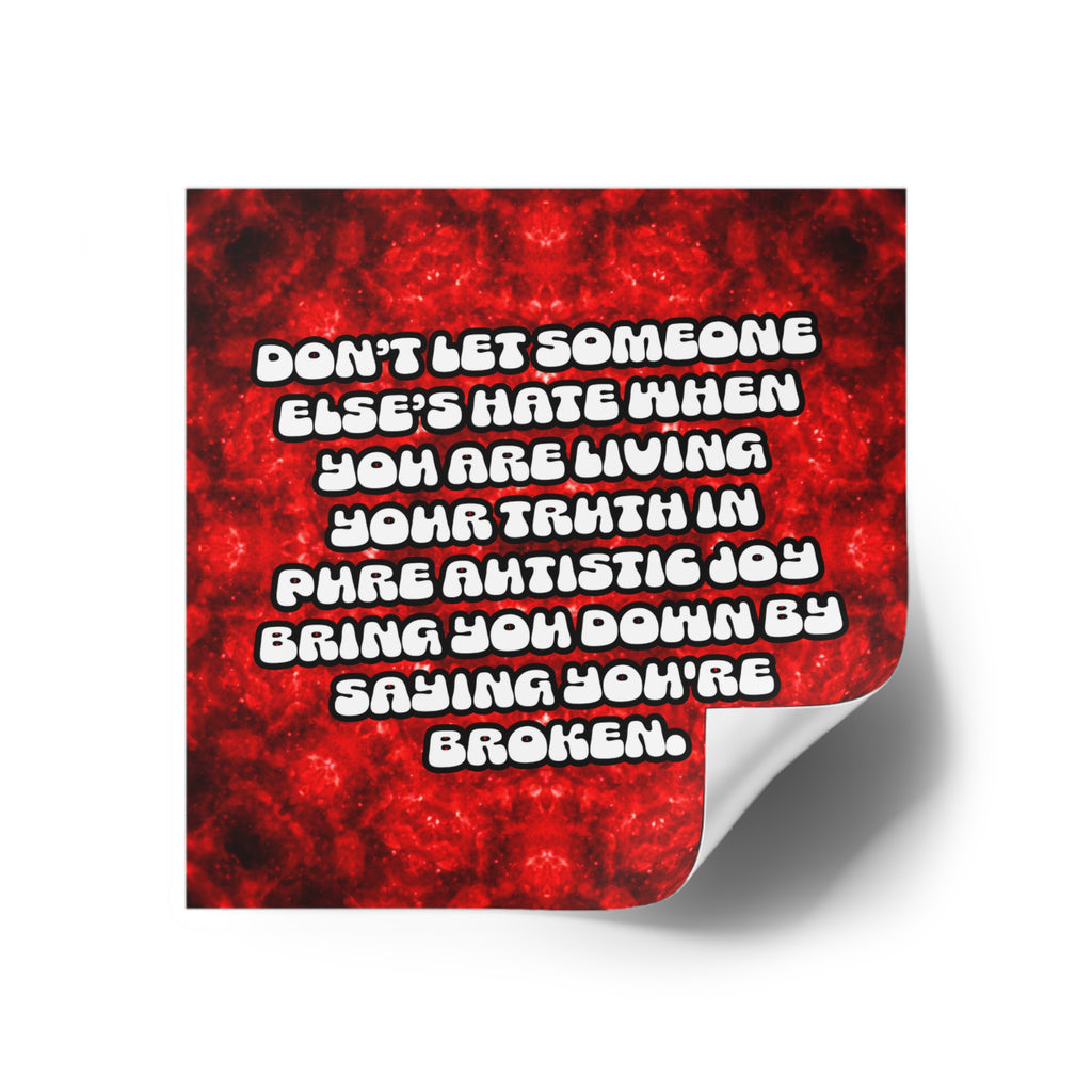 Katerina's Battle Symphony Desires 2022 "Don't Let" Square Stickers, Indoor\Outdoor