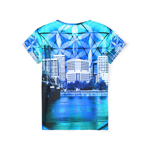 Amen Jin's Blue Sun Portland Meditations Women's Sports Jersey