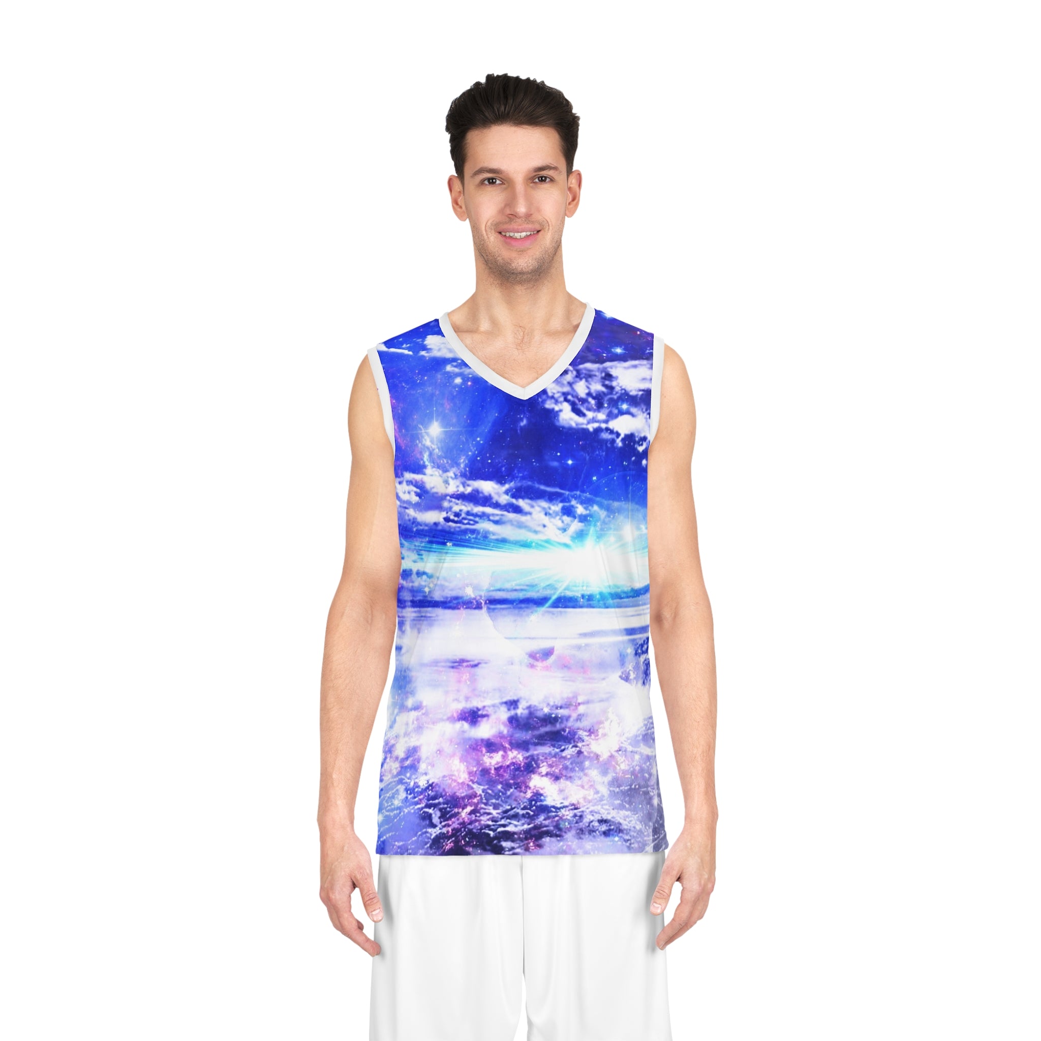 Iridescent Dancing Sea Dreams Basketball Jersey