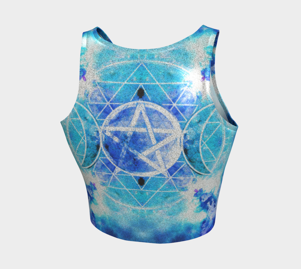 Amen Jin's Mandala of Dragon Fire Triple Goddess Meditations Athletic Crop Top