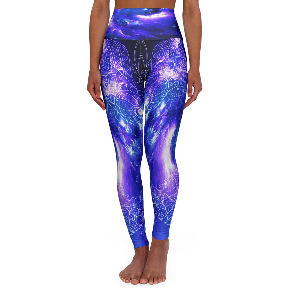 Amethyst Sapphire Koi Dreams High Waisted Yoga Leggings