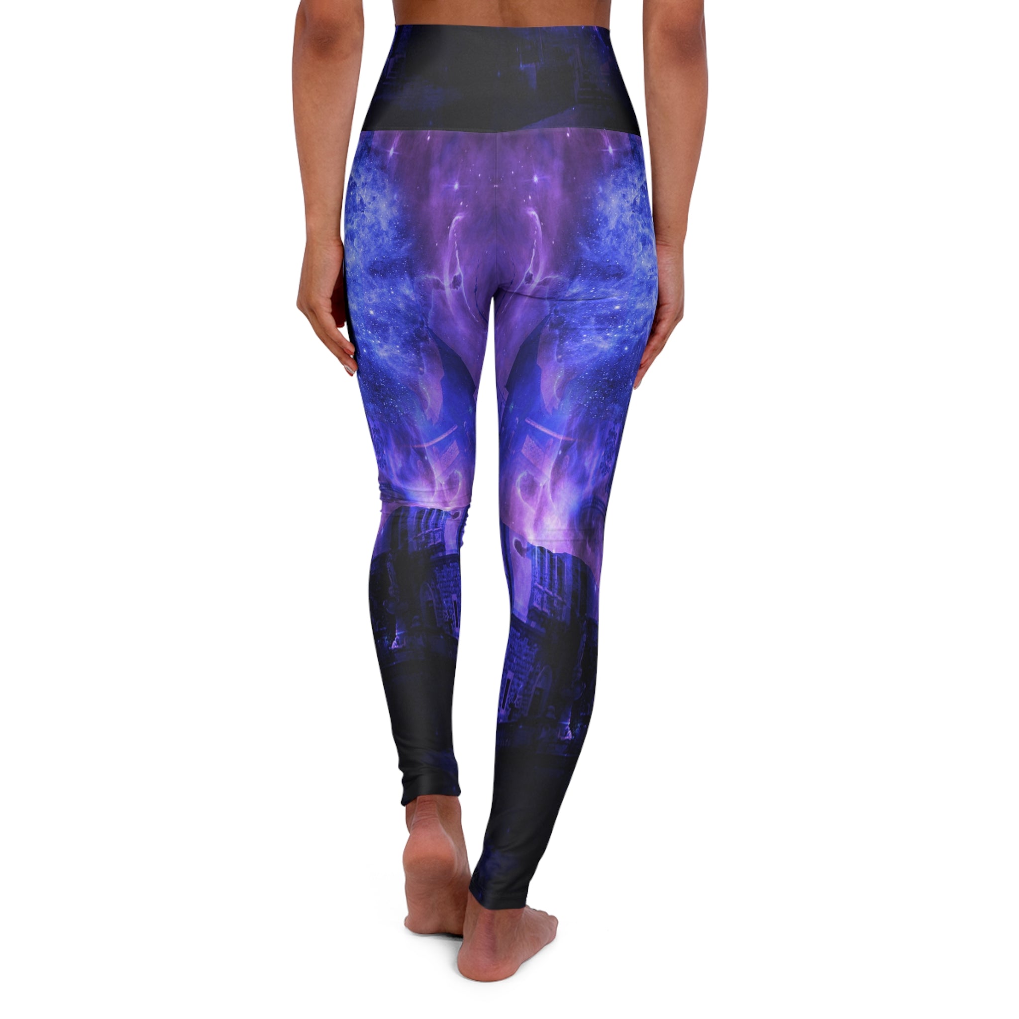 Through the Mists of Time and Space Dreams High Waisted Yoga Leggings