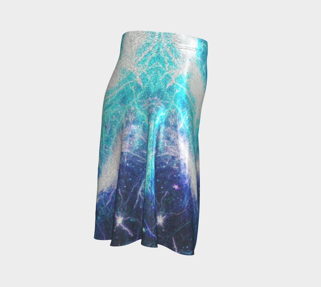 Katerina's Mandala of Electric Dragon Fire Desires Flare Skirt