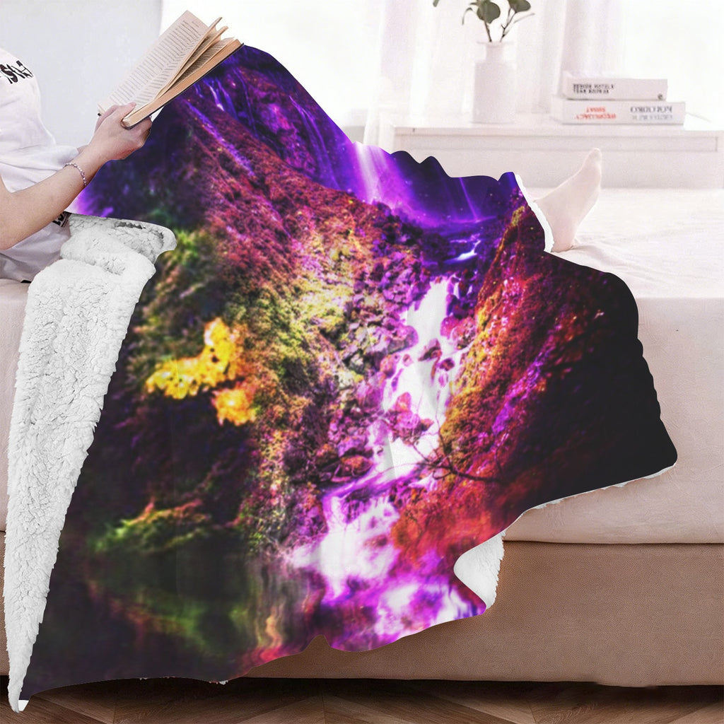 Creation's Heaven Abalone Lake Dreams Sherpa Fleece Blanket 60" x 80" | Ships from USA