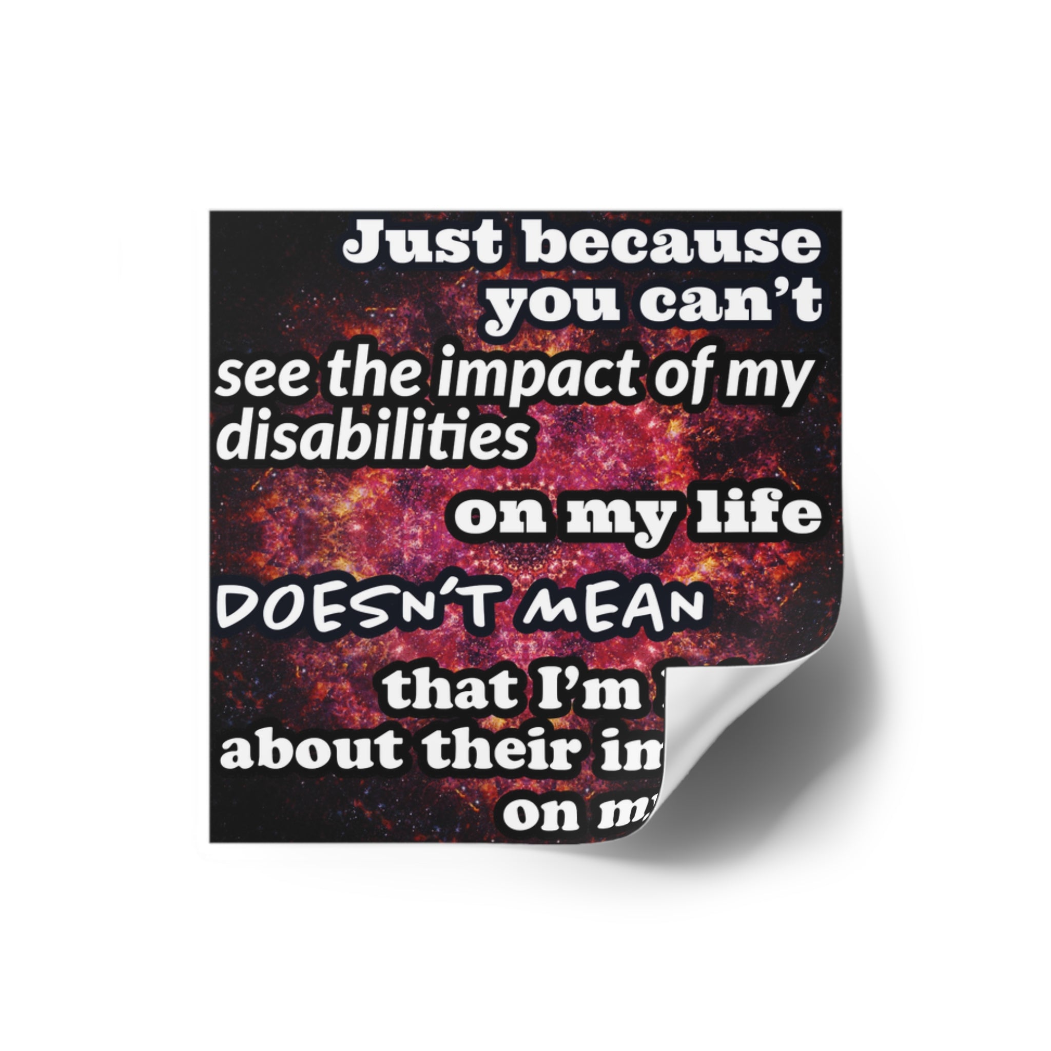Katerina's Battle Symphony Desires 2023 "Just Because You Can't" Square Stickers, Indoor\Outdoor