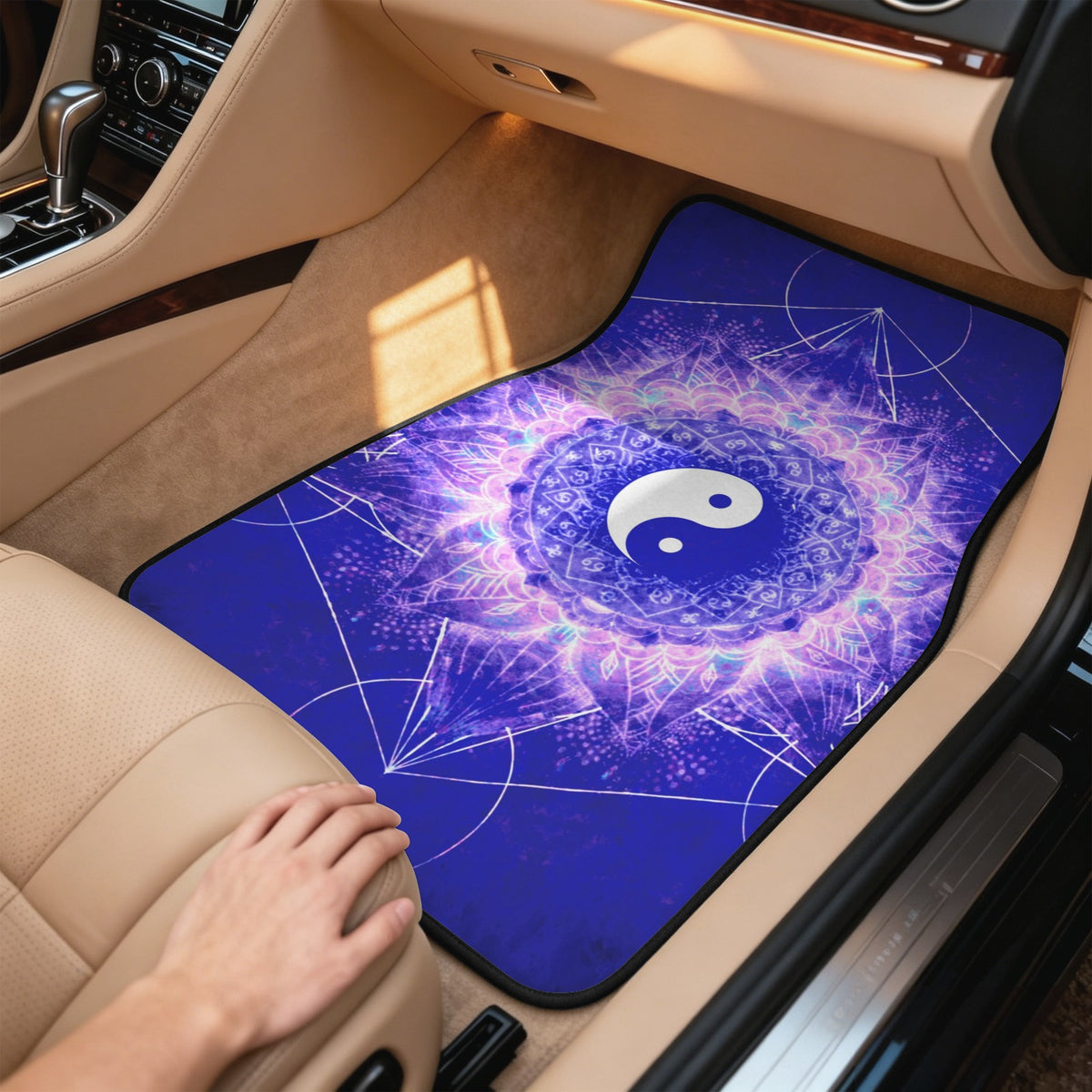 Katerina's Uncertanty in Time & Space Yin Yang Meditations 4-Piece Car Floor Mats （Customized Separately）| Ships from USA