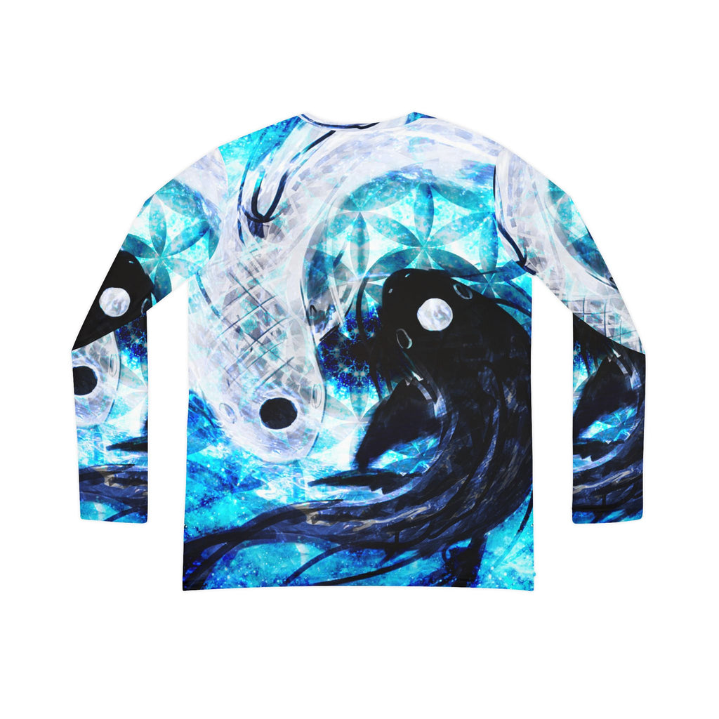 Amen Jin's all the White Horses Koi Meditations Long Sleeve V-neck Shirt