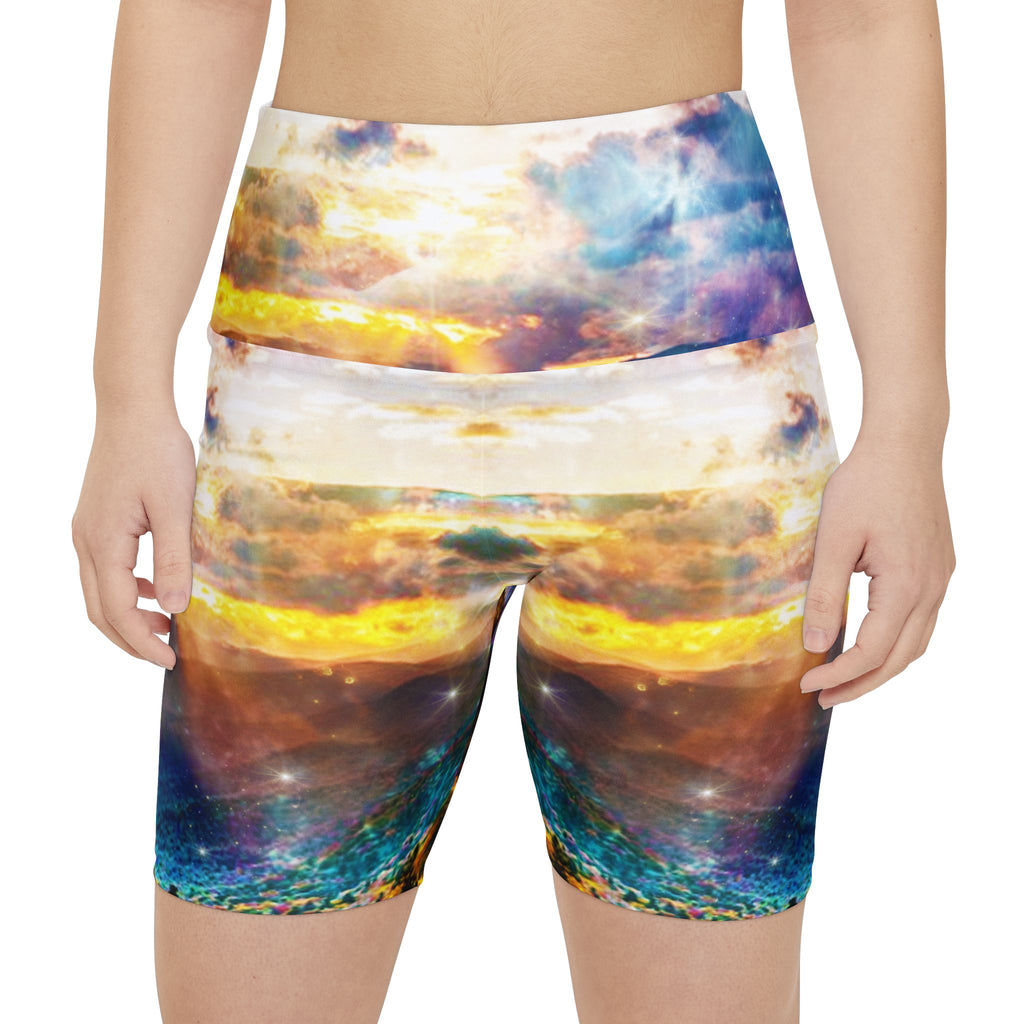 Katerina's Smoky Mountain Memories Dreams Women's Workout Shorts