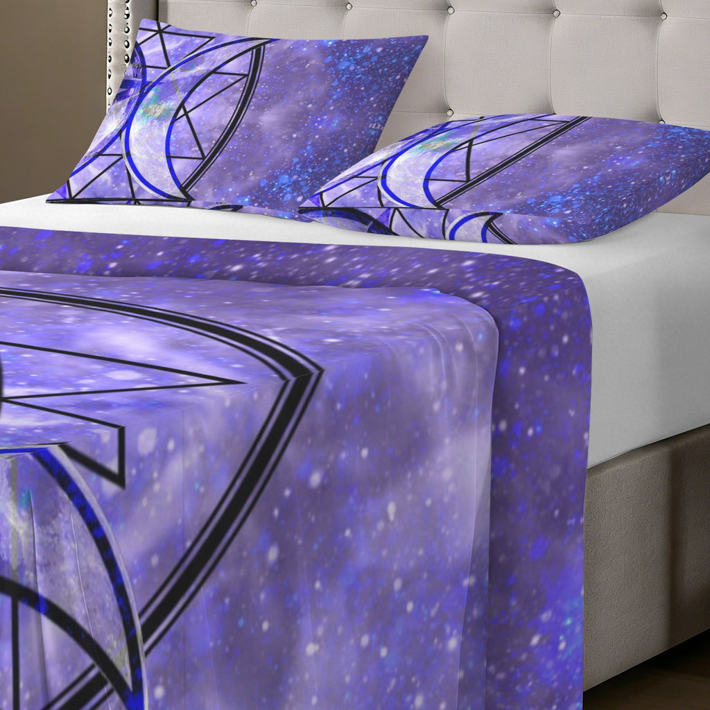 Katerina's Triple Goddess Magickal Desires 3-Piece Bedding Set (Bed Sheet + Pillowcases)  | Ships from USA