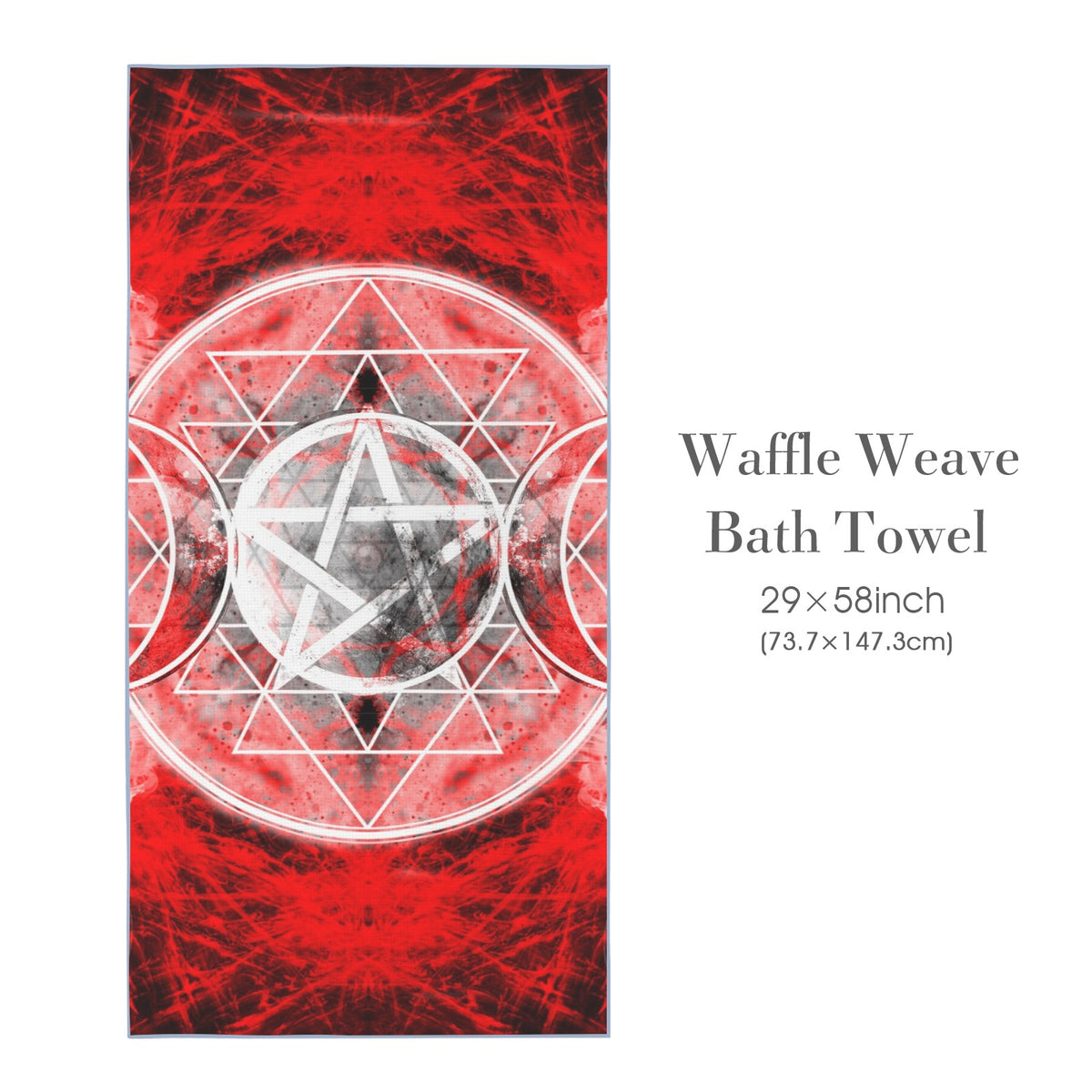 Katerina's Waiting for Hello Triple Goddess Meditations Waffle Weave Bath Towel 29" x 58" | Ships from USA