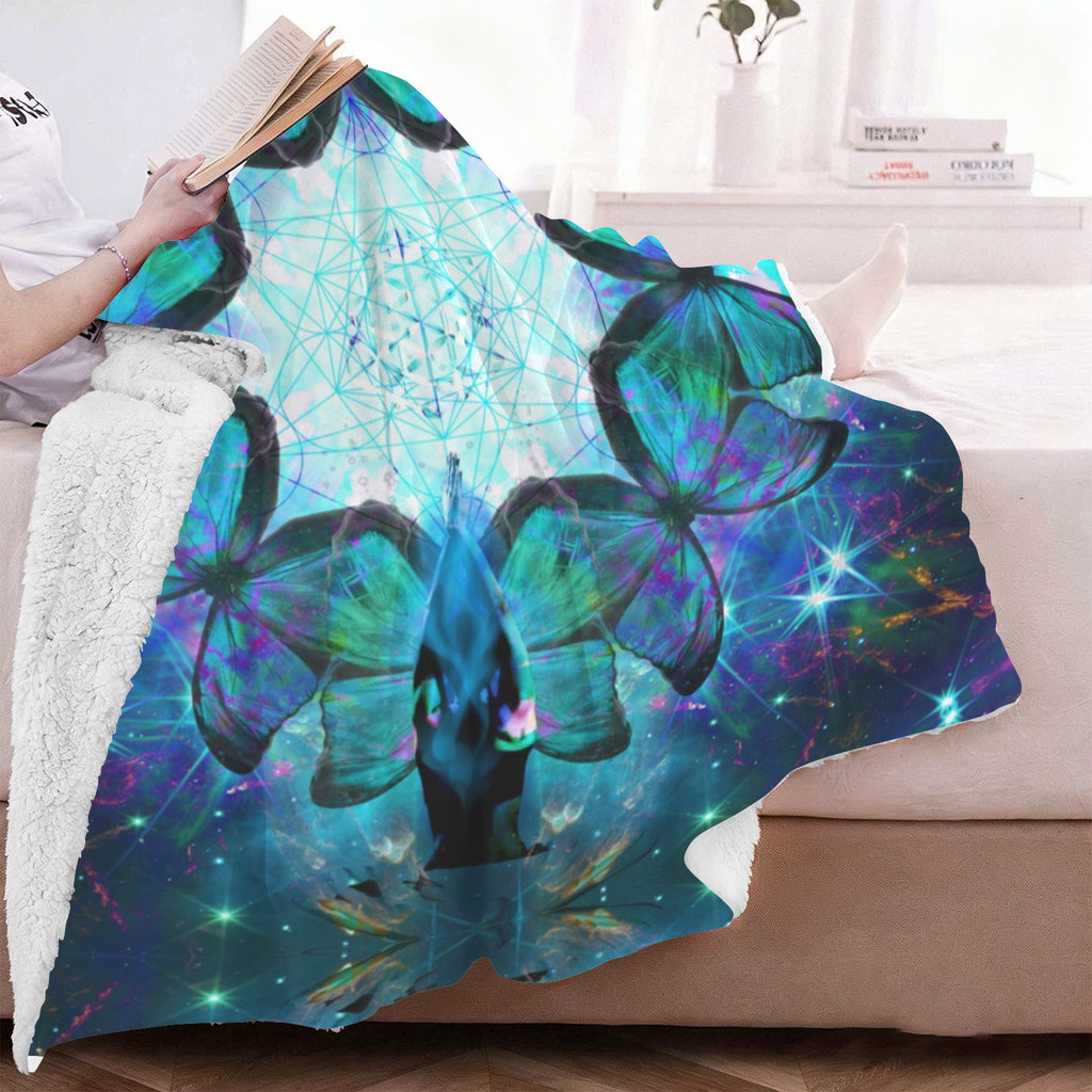 Katerina's Now & Forever Metamorphosis Meditations Sherpa Fleece Blanket 60" x 80" | Ships from USA