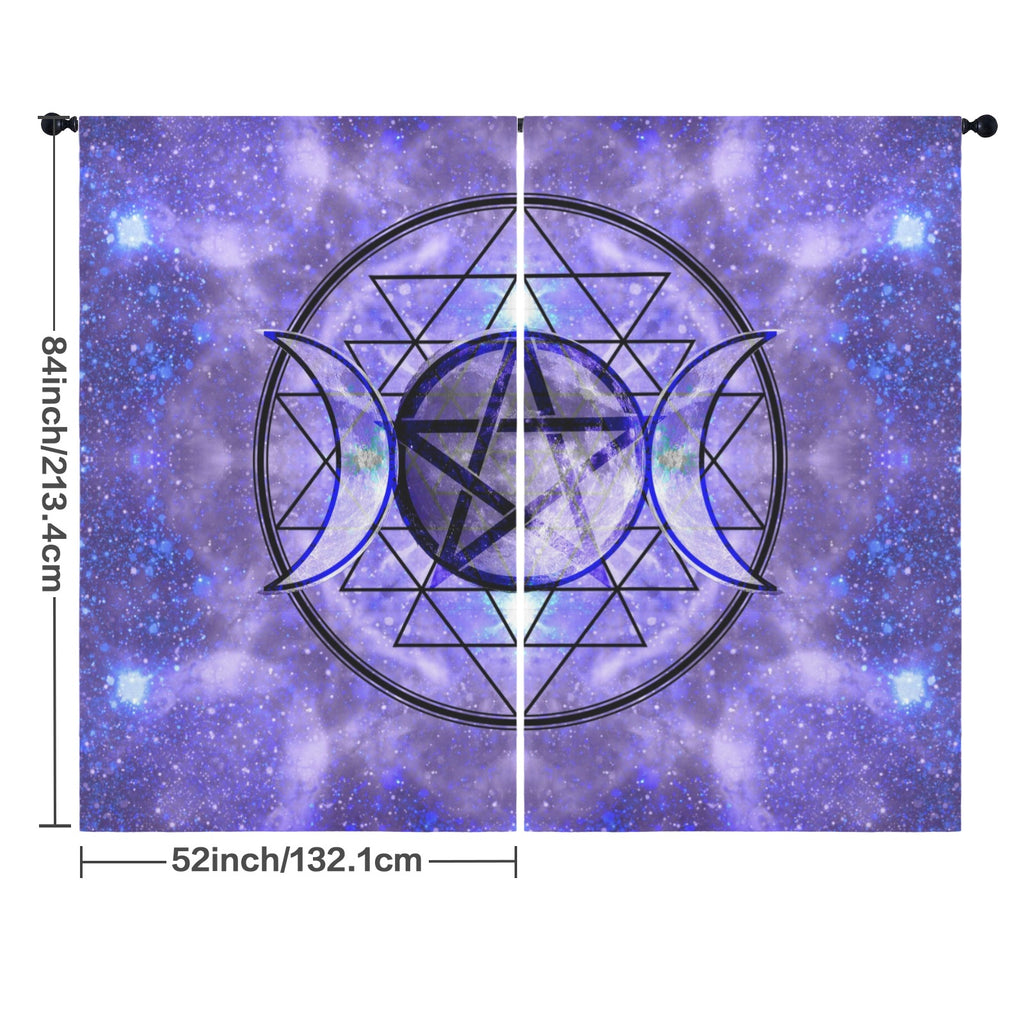 Katerina's Triple Goddess Magickal Desires Floor-To-Ceiling Curtain 52x84inch | Ships from USA