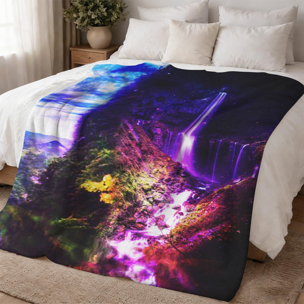 Creation's Heaven Abalone Lake Dreams Sherpa Fleece Blanket 60" x 80" | Ships from USA