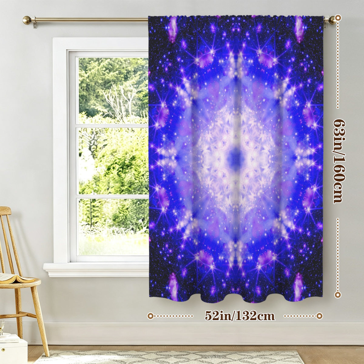 Katerina's Psyche Desires Window Curtain 52" x 63" ( 1 Piece ) | Ships from USA
