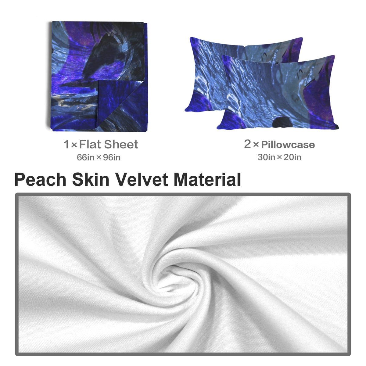 Katerina's Dragon's Eye Koi Desires 3-Piece Bedding Set (Bed Sheet + Pillowcases)  | Ships from USA