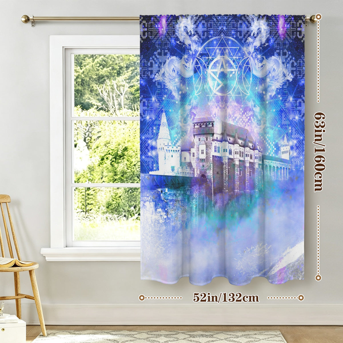 Amen Jin's Katerina's Eros & Psyche Dracularian Meditations Window Curtain 52" x 63" ( 1 Piece ) | Ships from USA