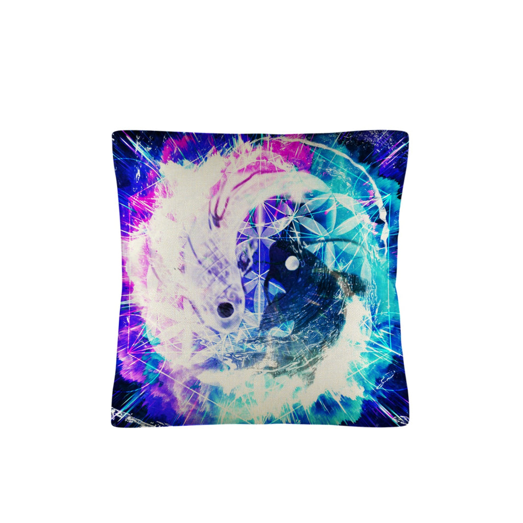 Creation's Koi Meditations Linen Throw Pillow 18" x 18" ( 1 Piece ) | Ships from USA