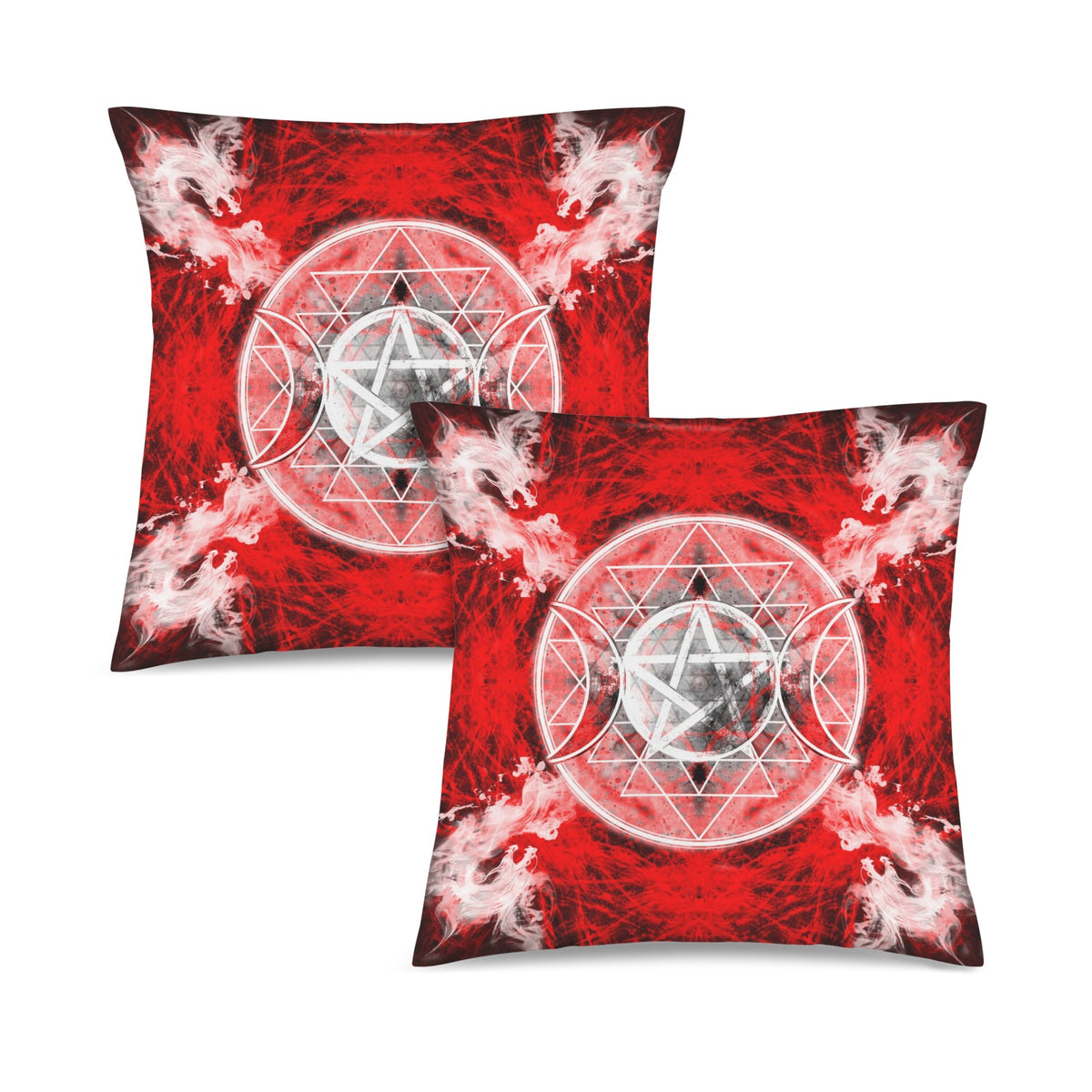 Katerina's Waiting for Hello Triple Goddess Meditations Custom Pillow Cases 18" x 18" (2-Pack) | Ships from USA