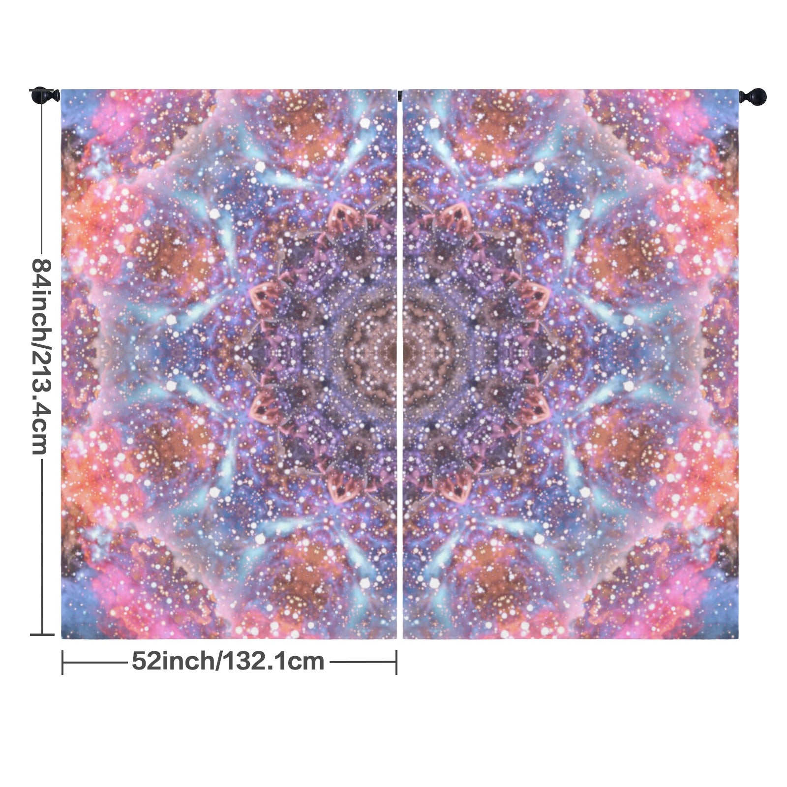 Katerina's Fiesta Desires Floor-To-Ceiling Curtain 52x84inch | Ships from USA