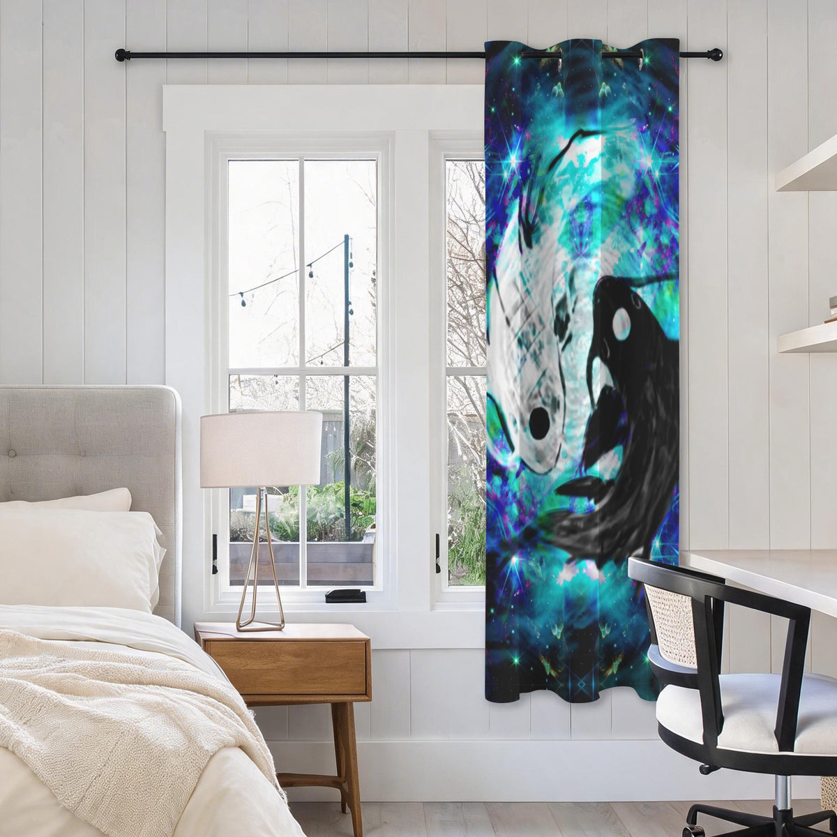 Katerina's Now & Forever Koi Desires Grommet Curtain 42" x 63" ( 1 Piece ) | Ships from USA