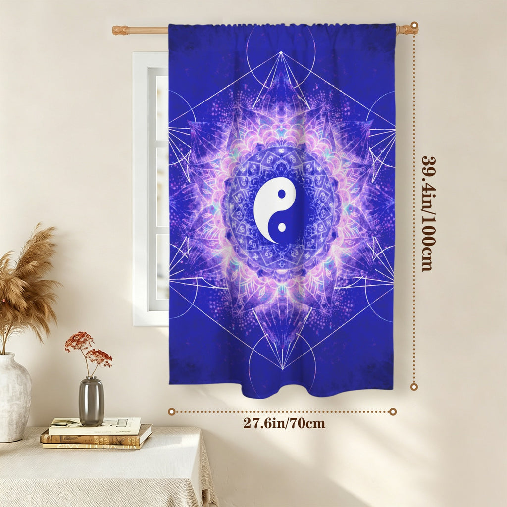 Katerina's Uncertainty in Time & Space Yin Yang Meditations Window Curtain 27.6" x 39.4" ( 1 Piece ) | Ships from USA