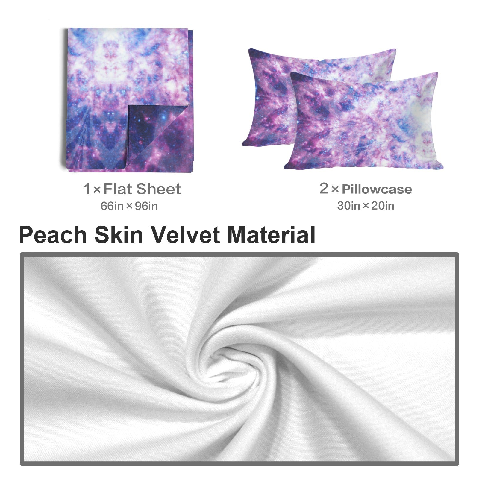 Katerina's Through Time & Space Desires 3-Piece Bedding Set (Bed Sheet + Pillowcases)  | Ships from USA