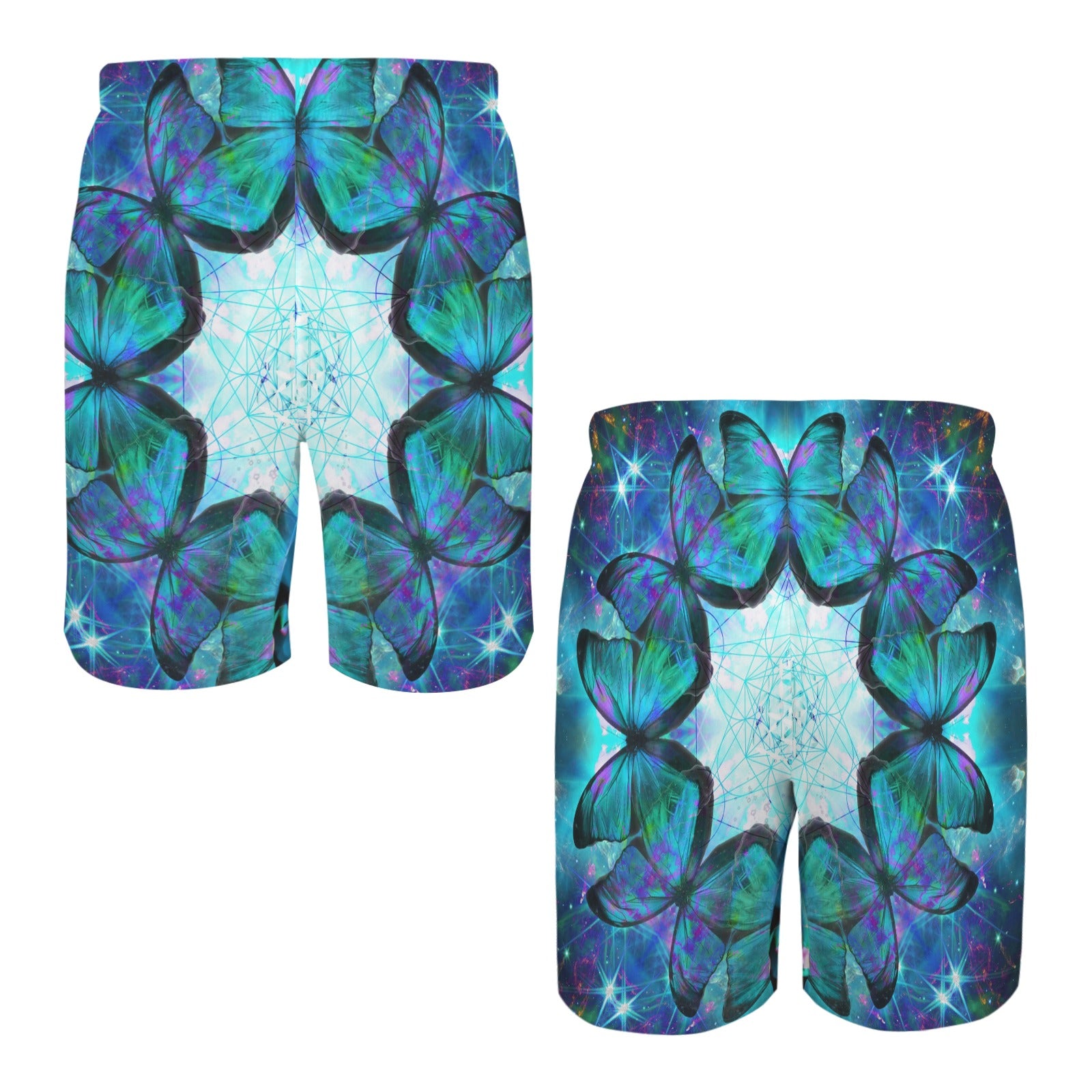 Katerina's Now & Forever Metamorphosis Meditations Men's All Over Print Beach Shorts (Sets 26) | Ships from USA