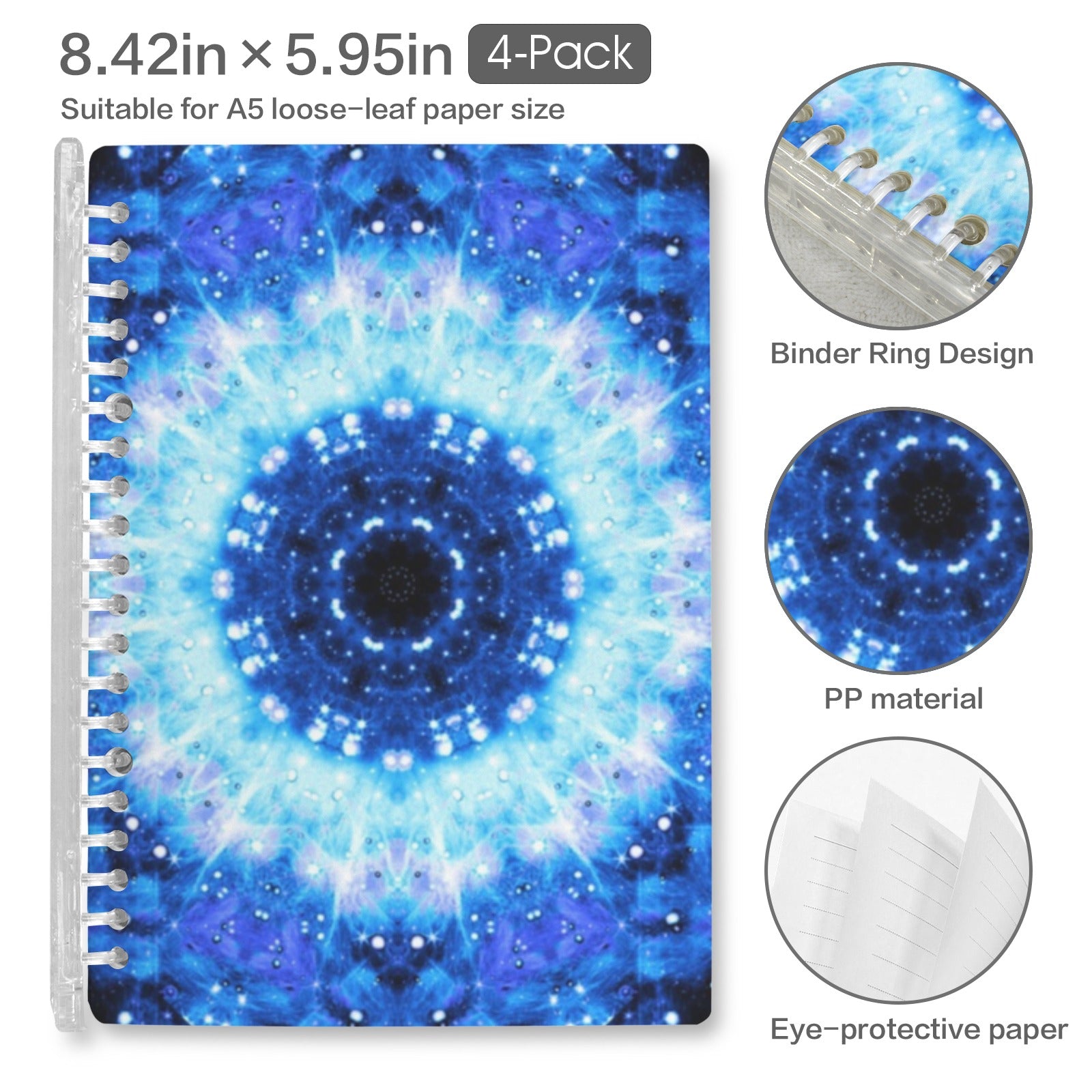 Katerina's Noel Nouvelette Desires Loose-Leaf Notebooks ( Cover Print, 4-Pack ) | Ships from USA