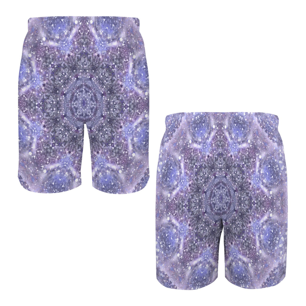 Katerina's Lilac Star Desires Men's All Over Print Beach Shorts (Sets 26) | Ships from USA