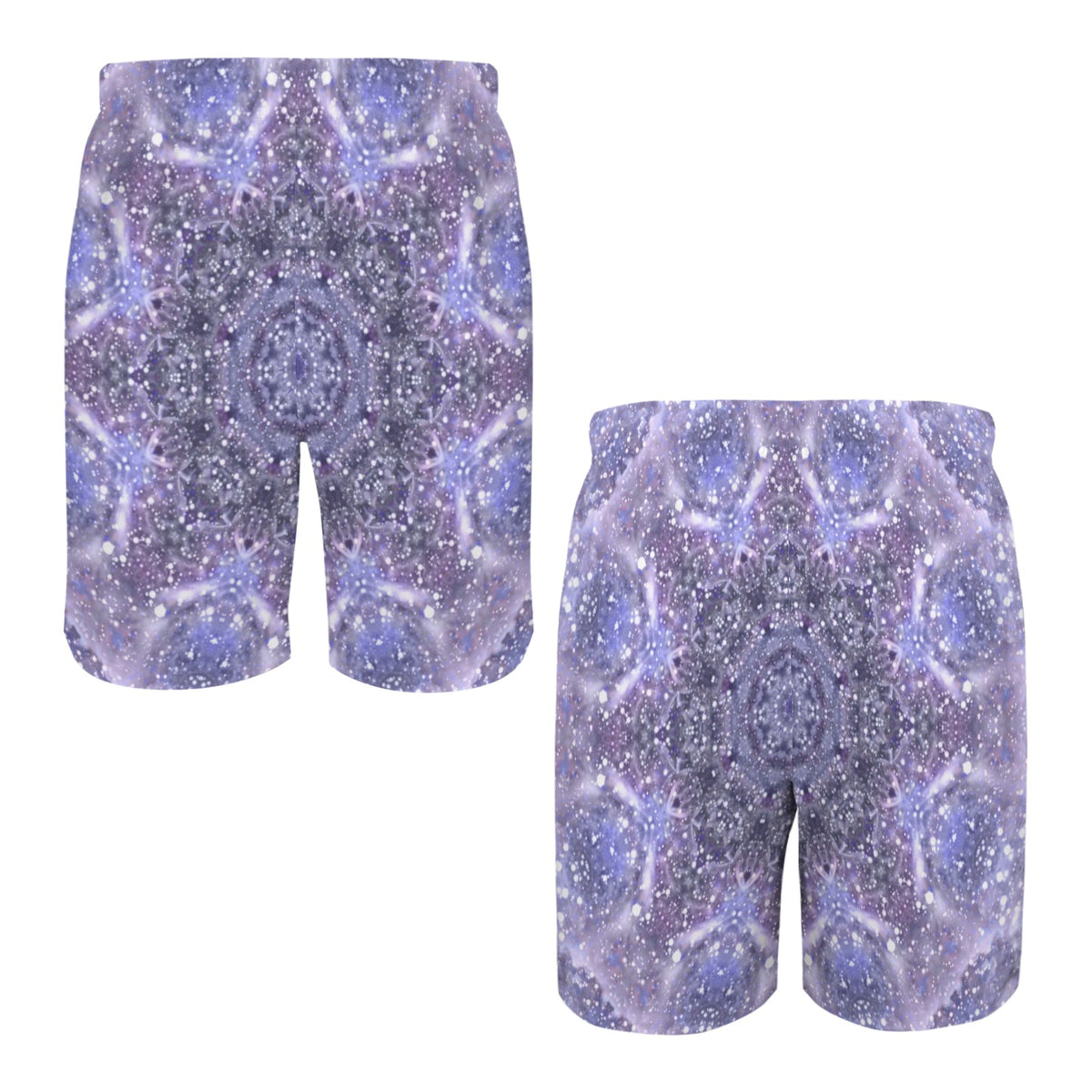 Katerina's Lilac Star Desires Men's All Over Print Beach Shorts (Sets 26) | Ships from USA