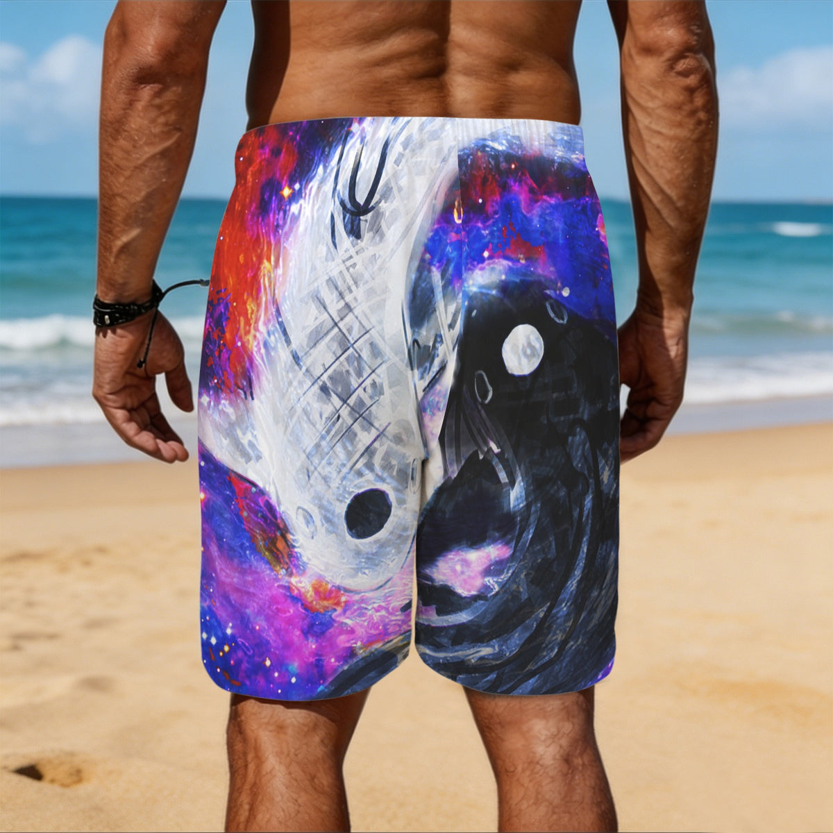 Katerina's Cassandra Koi Desires Men's All Over Print Beach Shorts (Sets 26) | Ships from USA